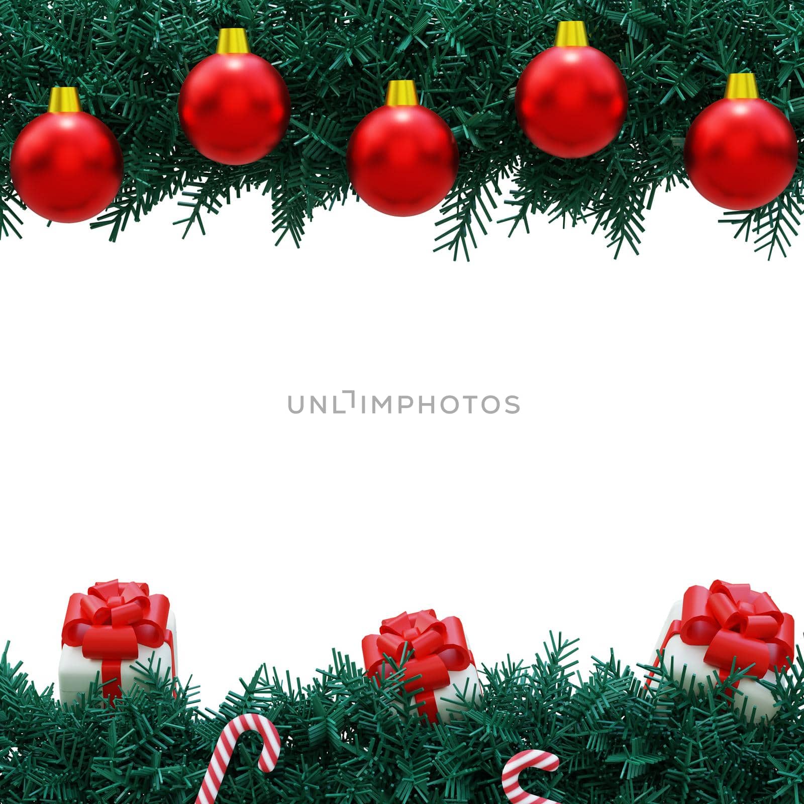 3d rendering with merry christmas and new year concept