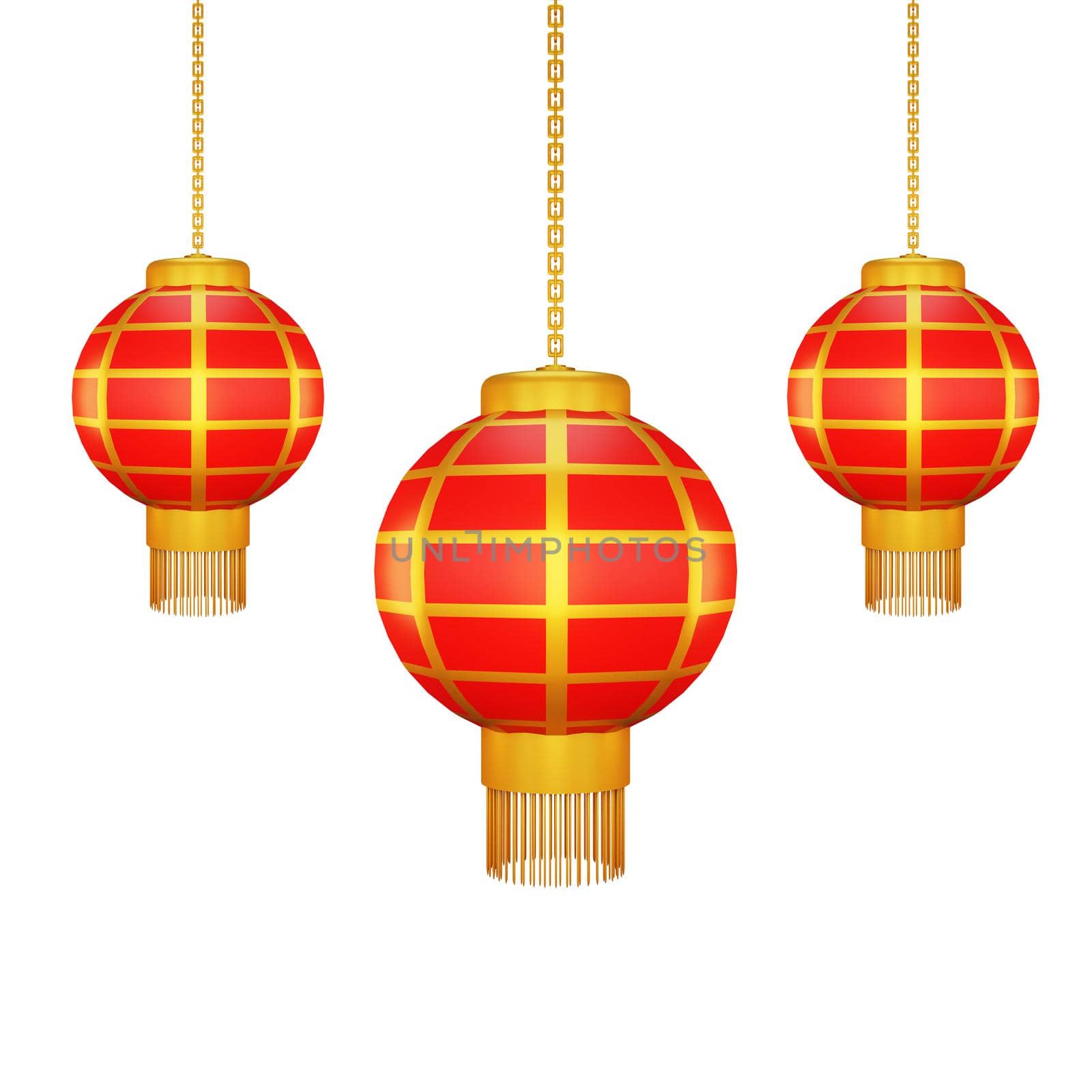 3d rendering of ornament chinese new year concept