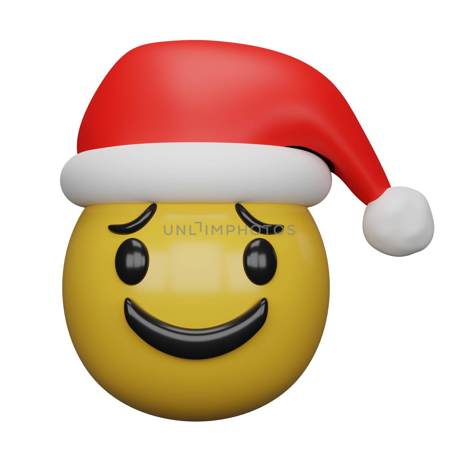 3d rendering of christmas and new year emojis