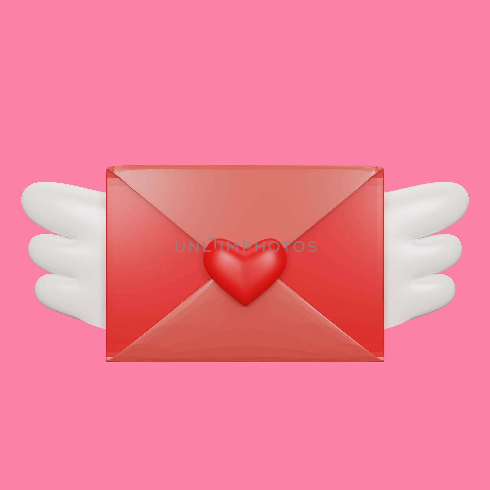 3d rendering of heart with valentine's day concept