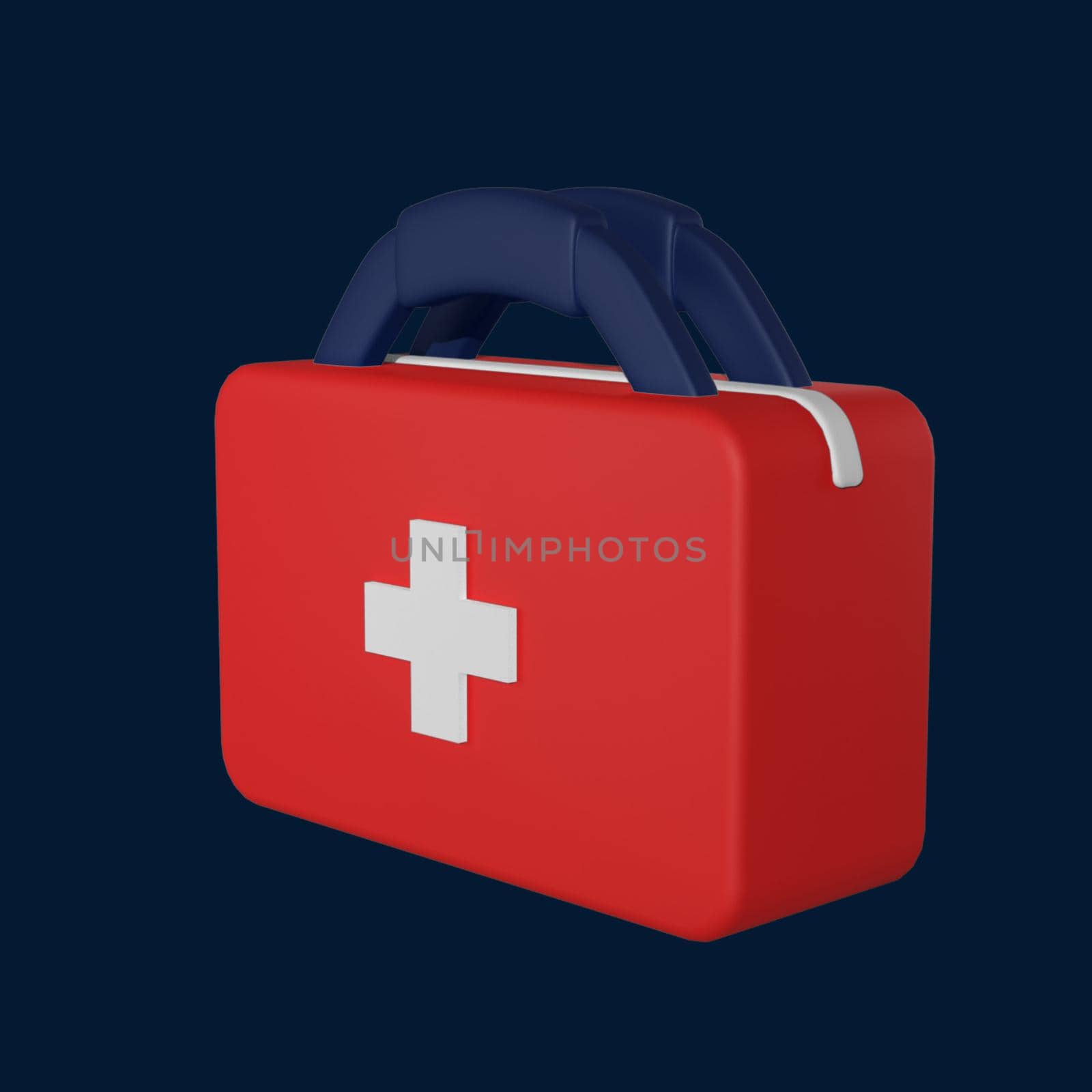 3d icon medical box health theme