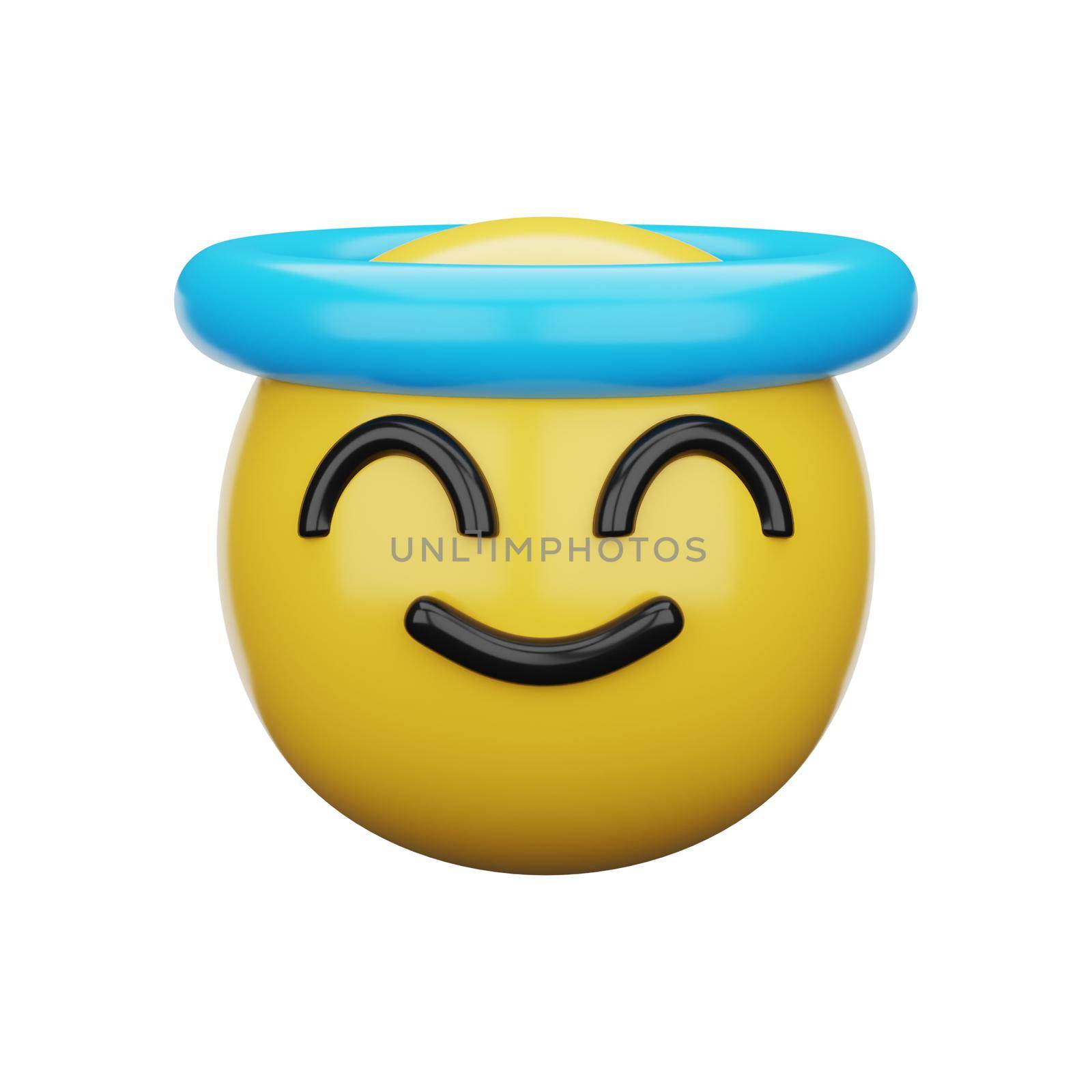 3d emoji Smiling Face with Halo