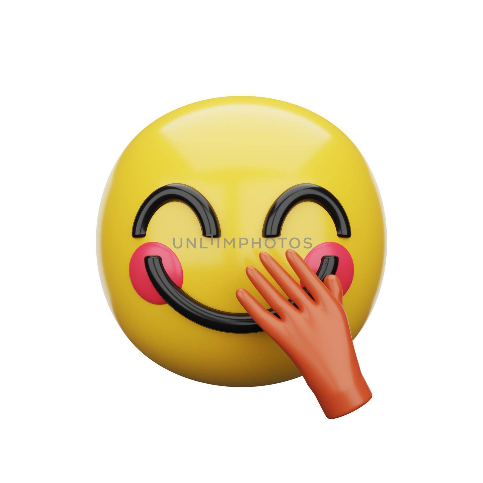 3d emoji Face with Hand Over Mouth