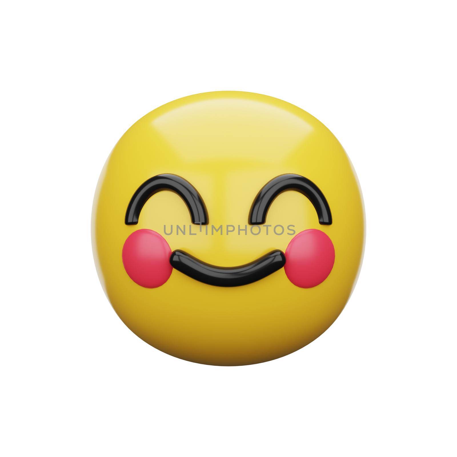 3d emoji Smiling Face with Smiling Eyes