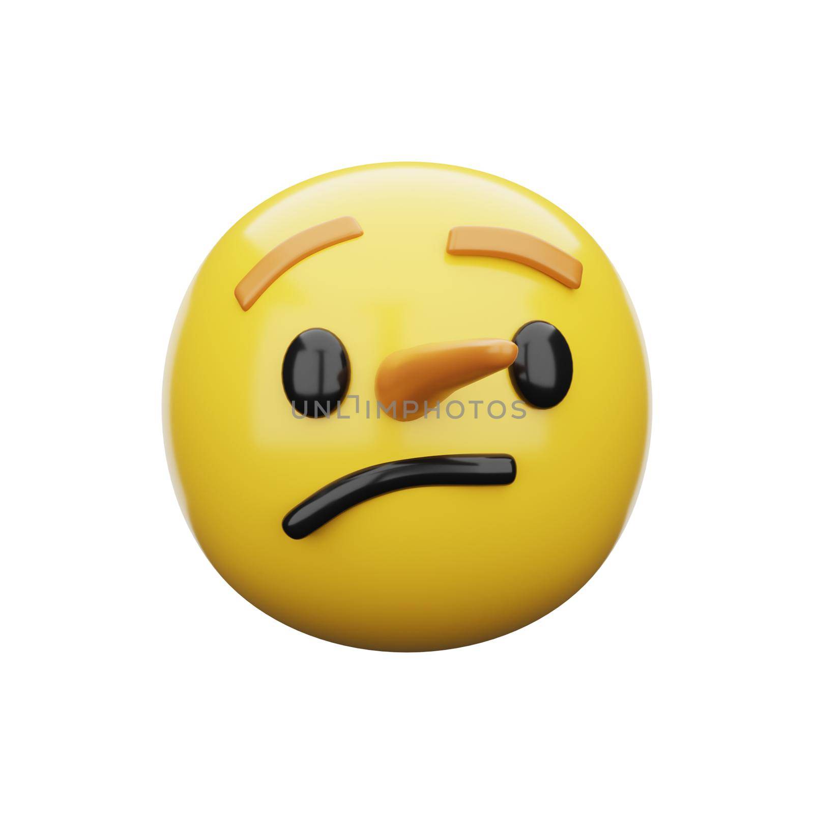 3d emoji Lying Face