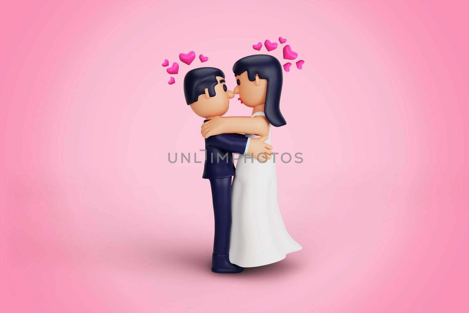 3d character romantic wedding couple moments by Rahmat_Djayusman