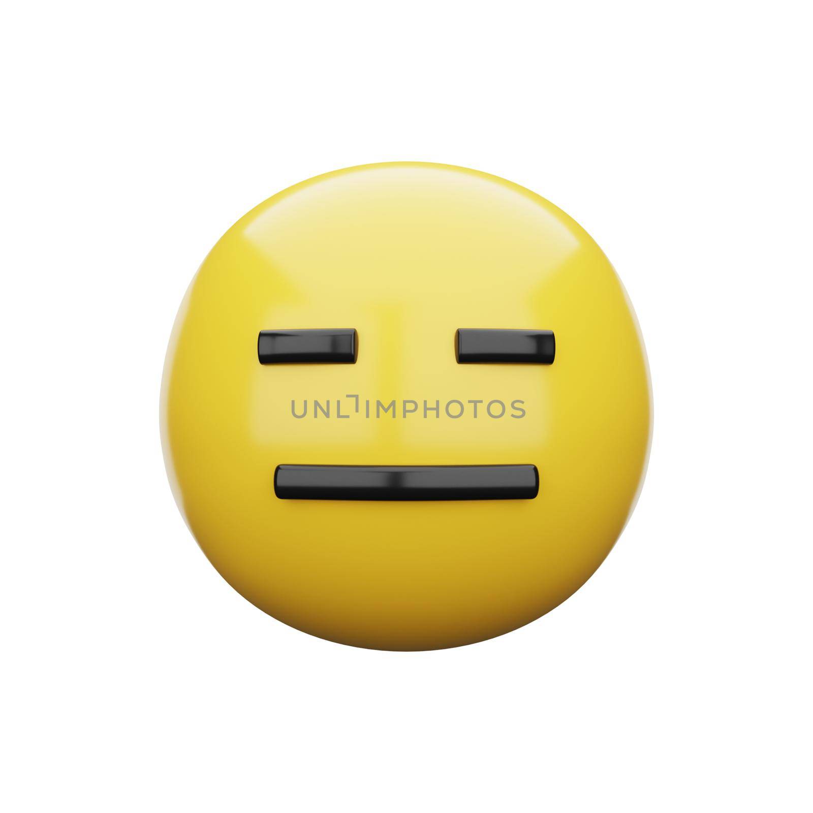 3d emoji Expressionless Face by Rahmat_Djayusman