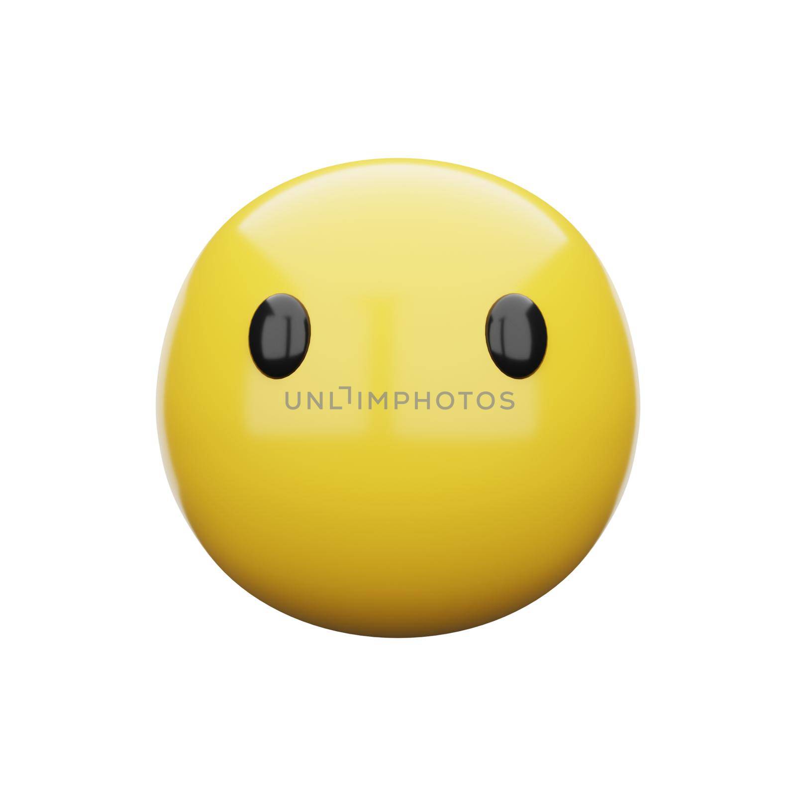 3d emoji Face Without Mouth by Rahmat_Djayusman
