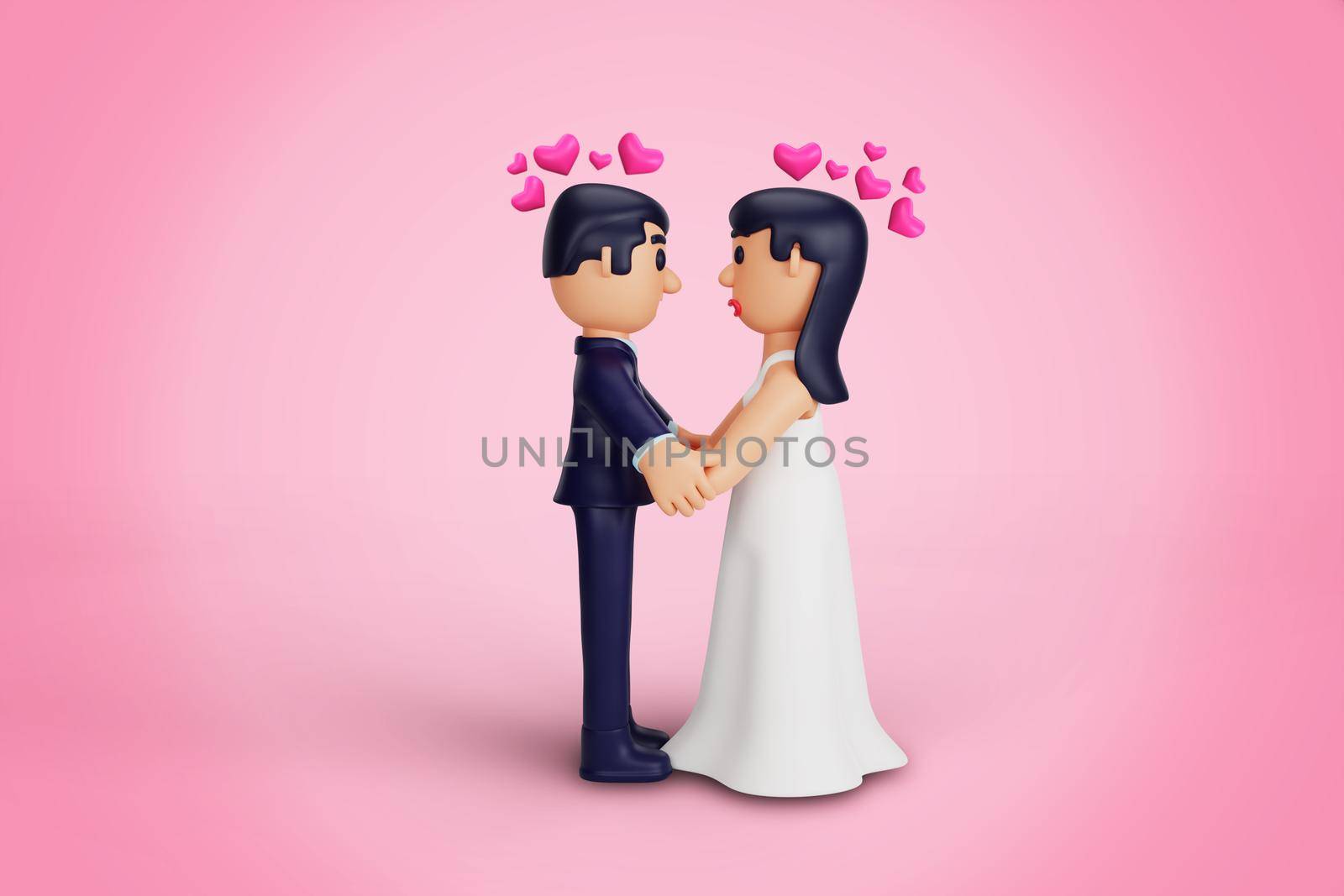 3d character romantic wedding couple moments by Rahmat_Djayusman