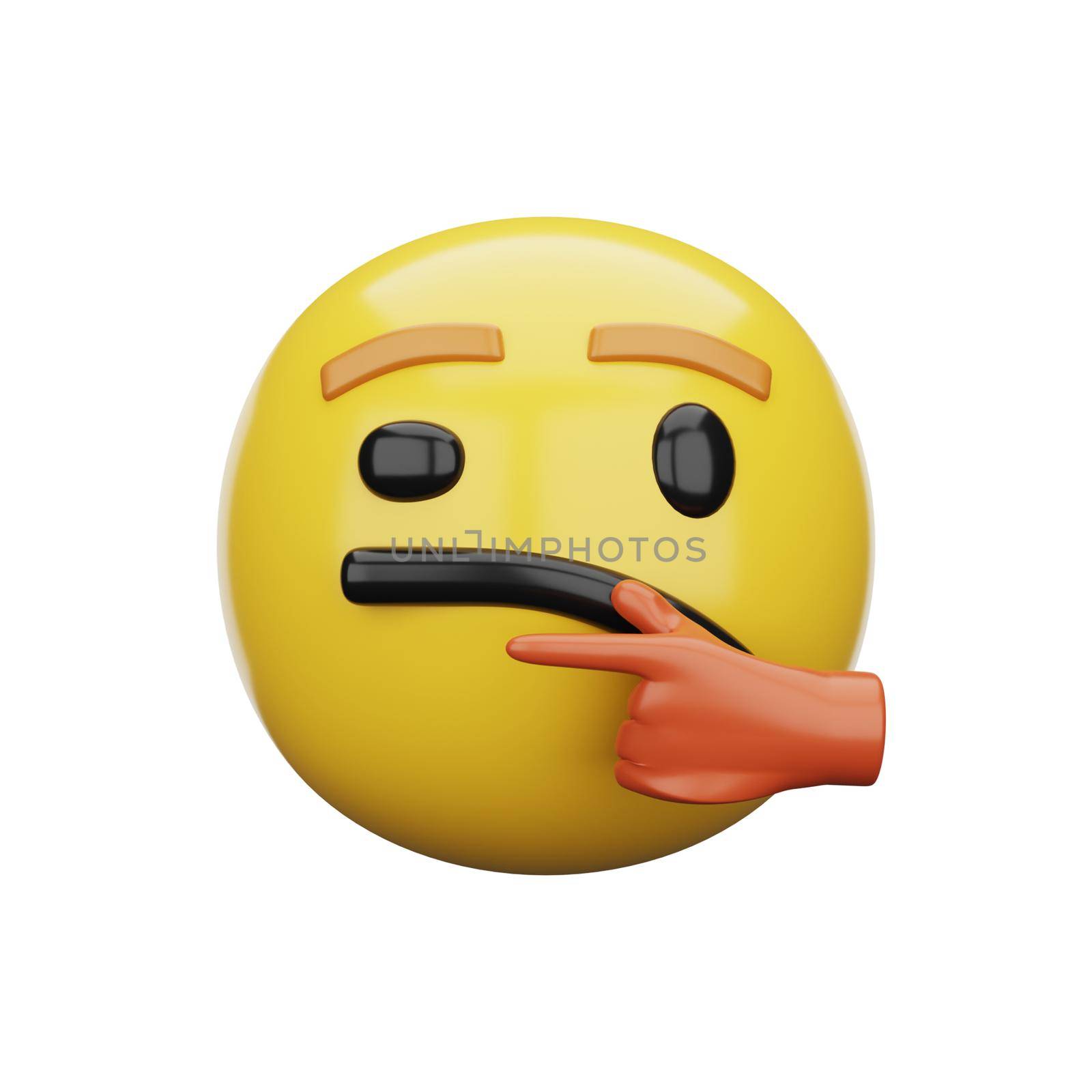 3d emoji Thinking Face by Rahmat_Djayusman