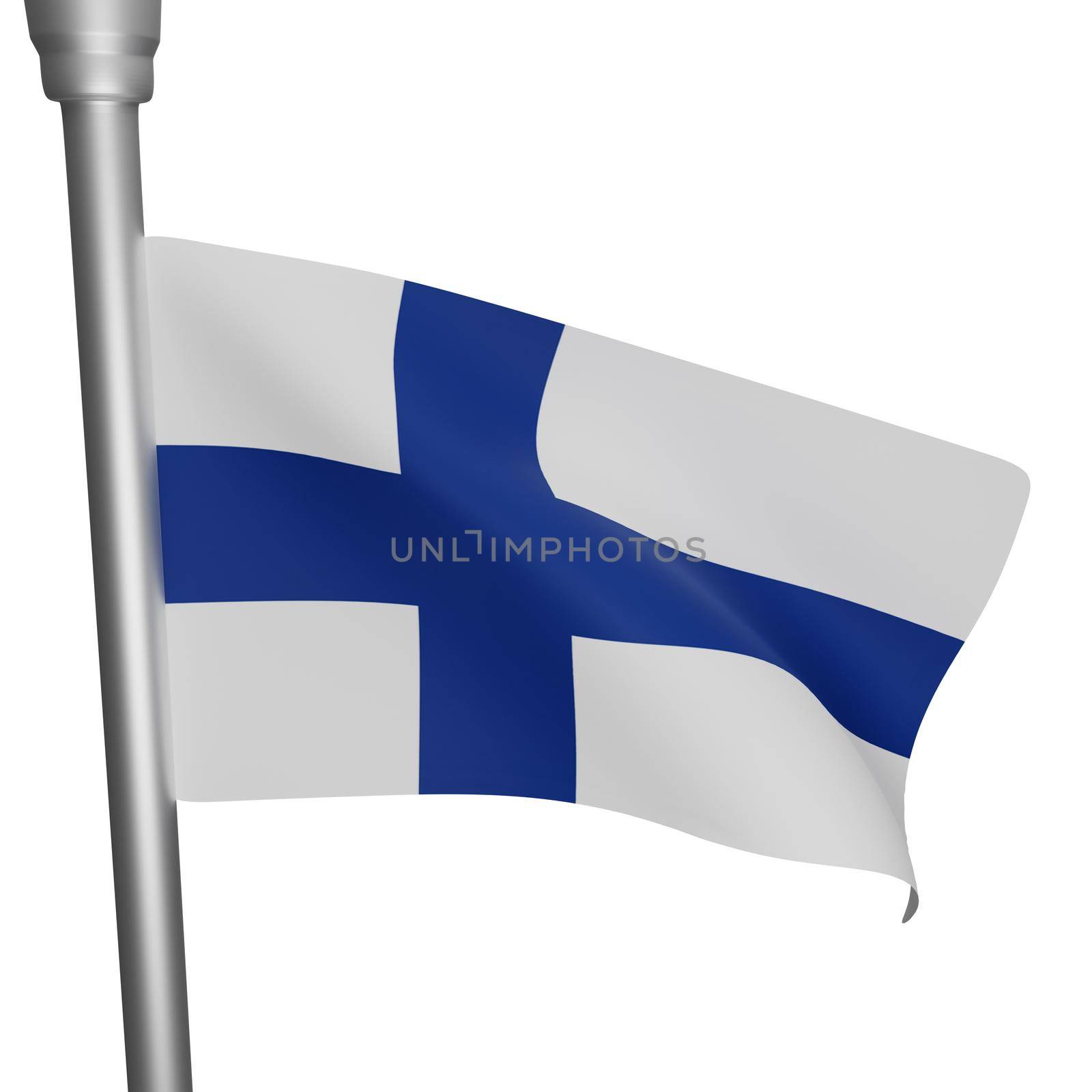 3d rendering of finland flag concept finland national day
