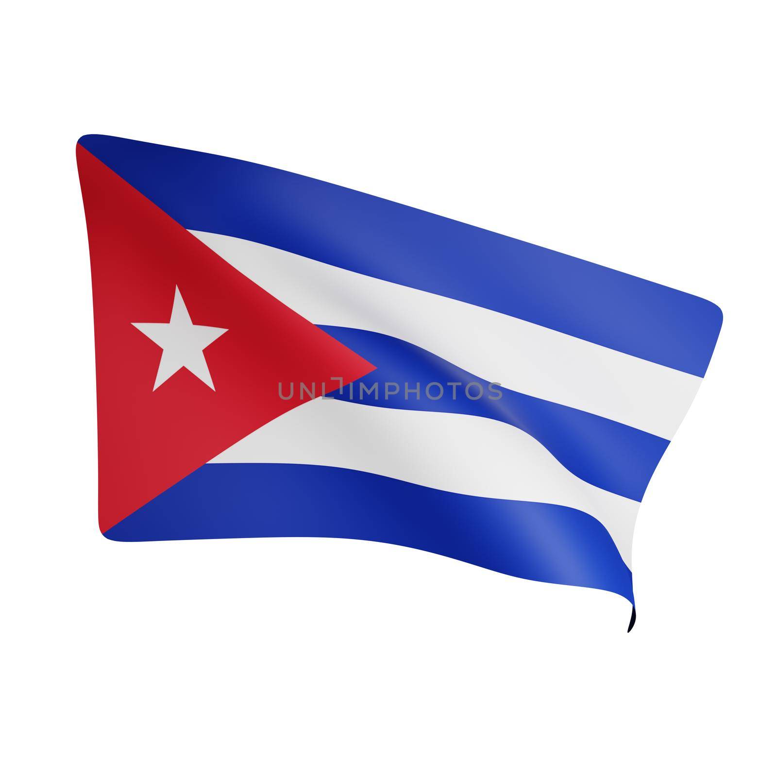 3d rendering of cuba flag concept cuba national day