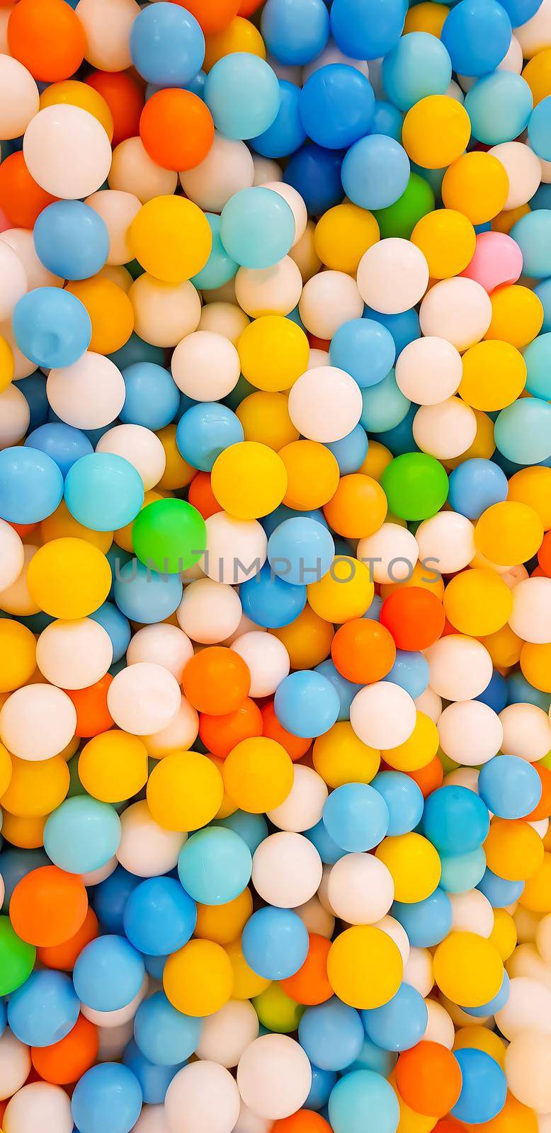 plastic color balls on children playground in a mall in Indonesia