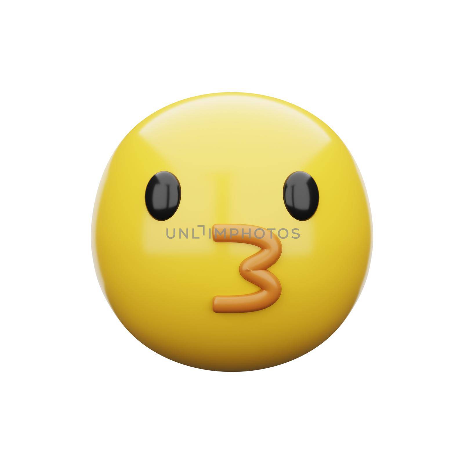 3d emoji Kissing Face