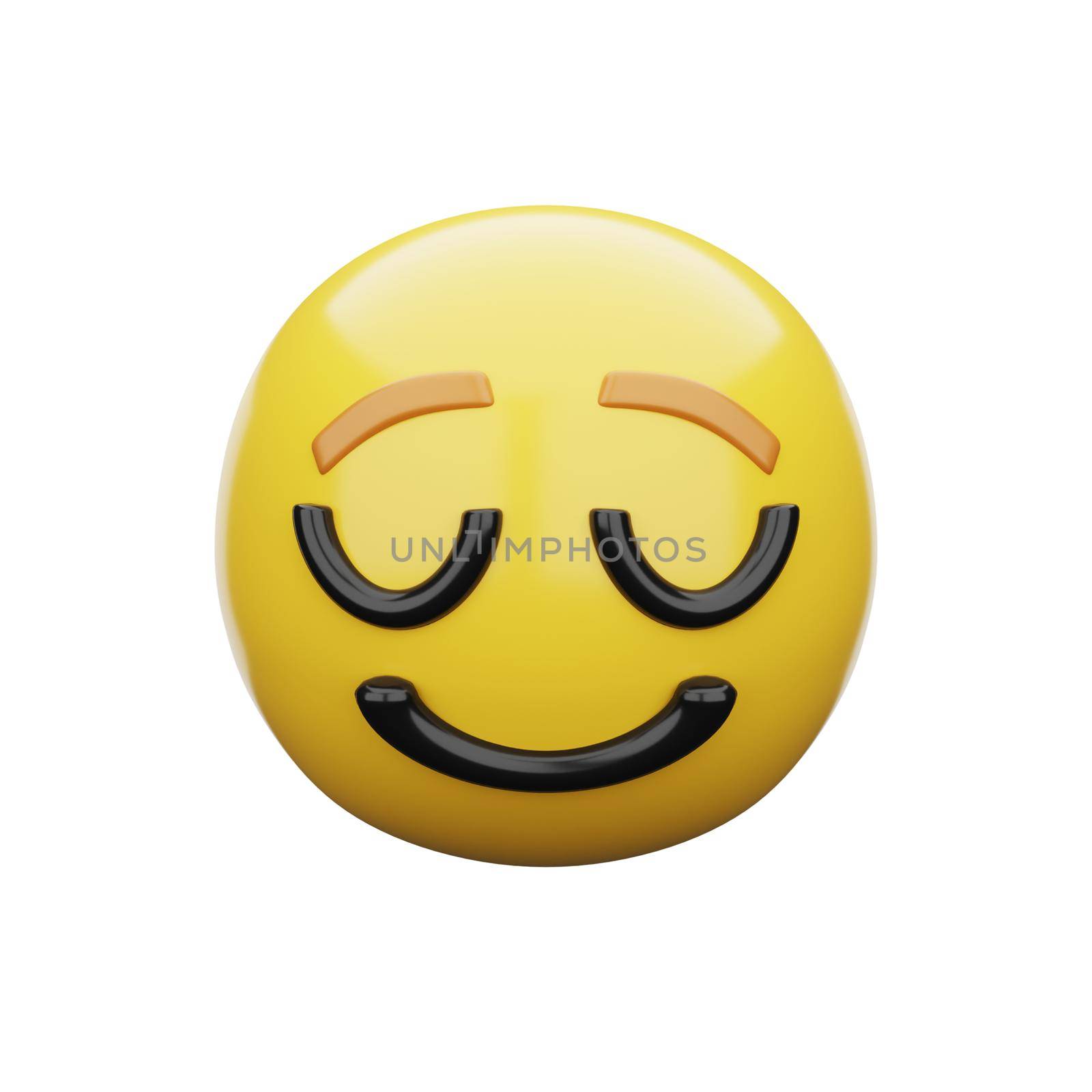 3d emoji Relieved Face by Rahmat_Djayusman