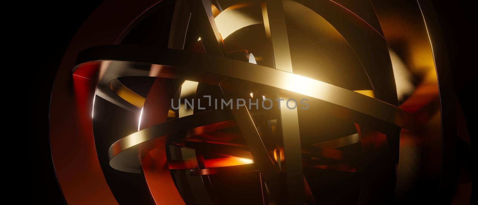 Abstract Modern Shiny Metallic Gold Copper Background Wallpaper 3D Render by yay_lmrb