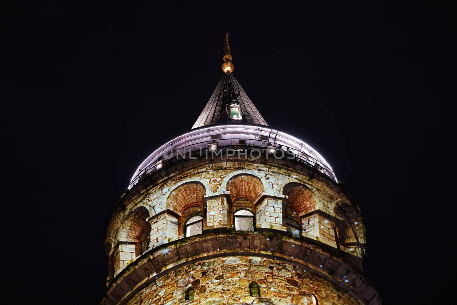 Galata Tower in Galata District, Istanbul City, Turkey