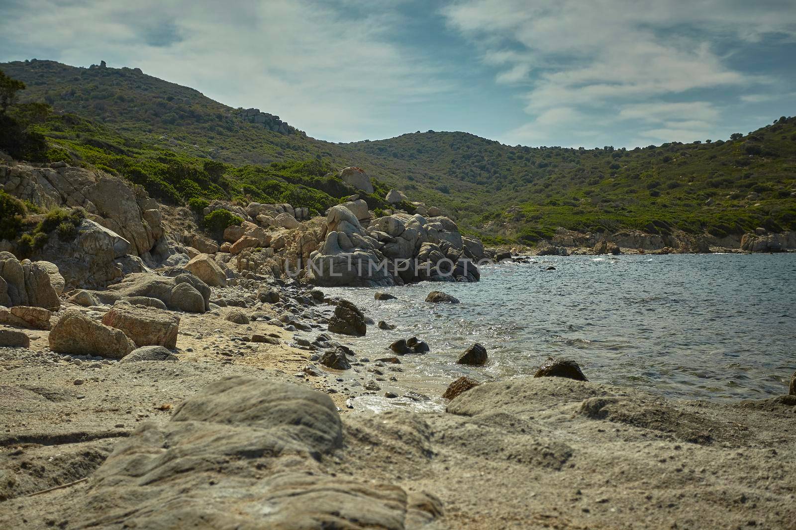Jagged rocks that break in the Mediterranean. by pippocarlot