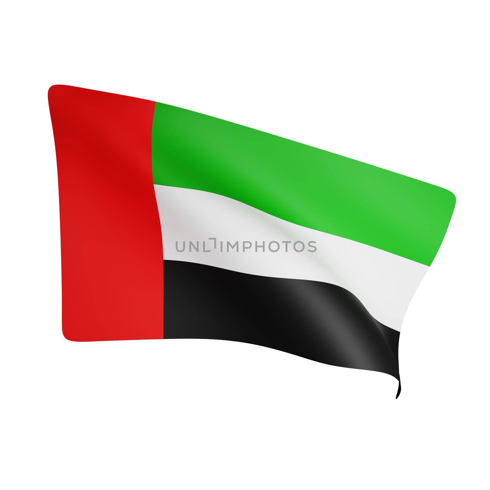 3d rendering of united arab emirates flag concept united arab emirates national day