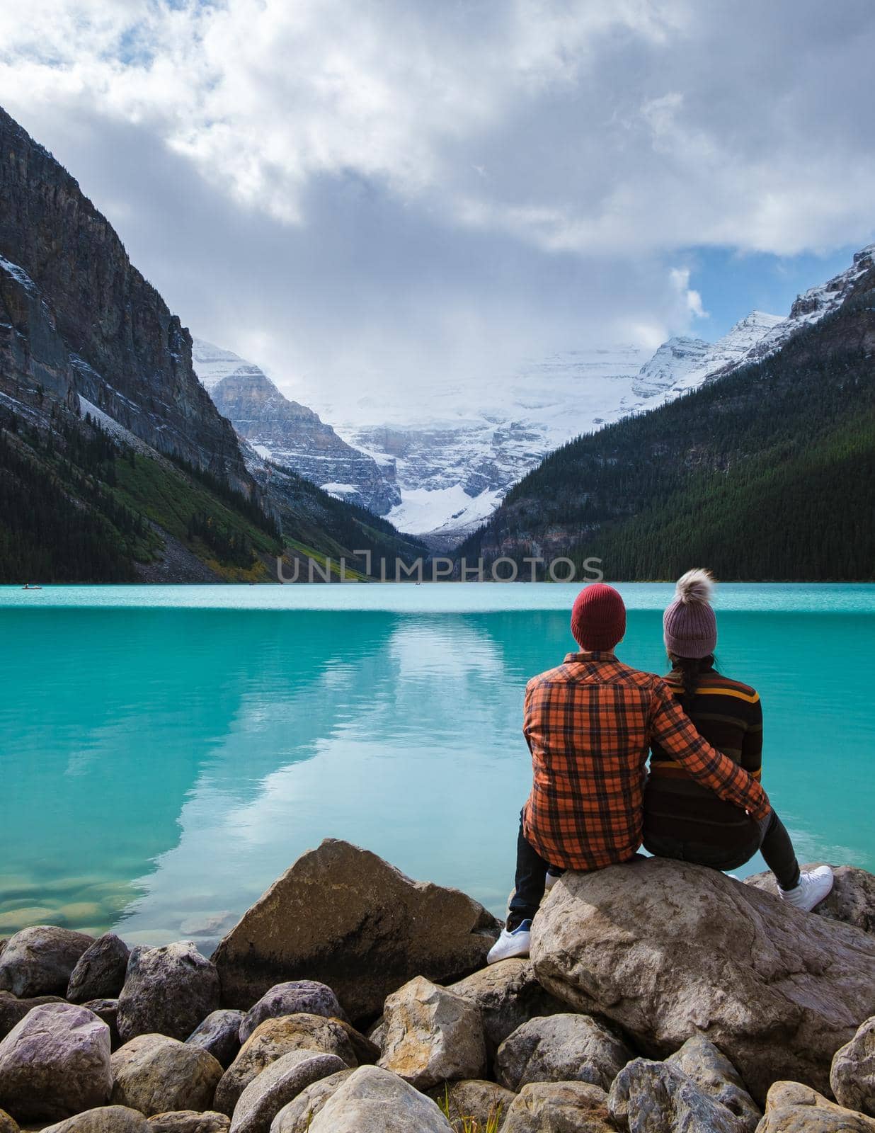 Lake Louise Banff national park, lake in the Canadian Rocky Mountains by fokkebok