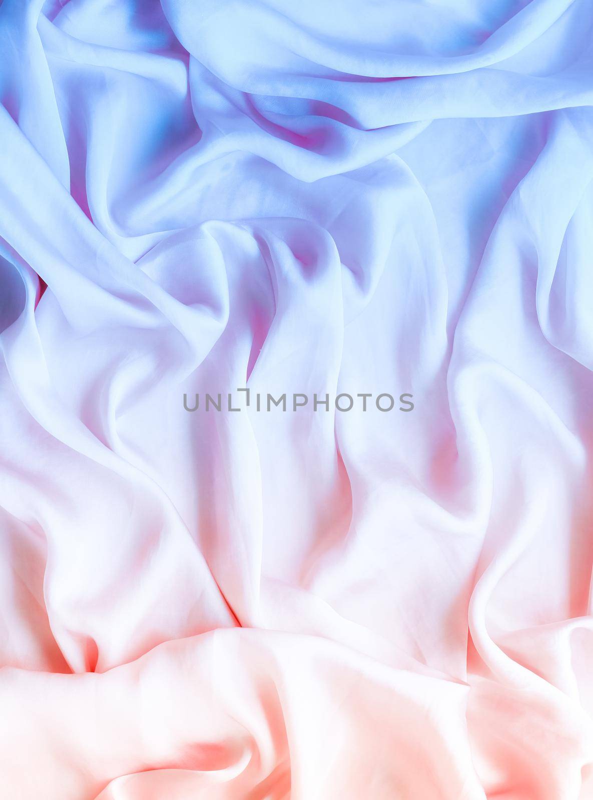 Neon soft silk waves, flatlay - elegant fabric textures, abstract backgrounds and modern pastel colours concept. Feel the sense of timeless luxury