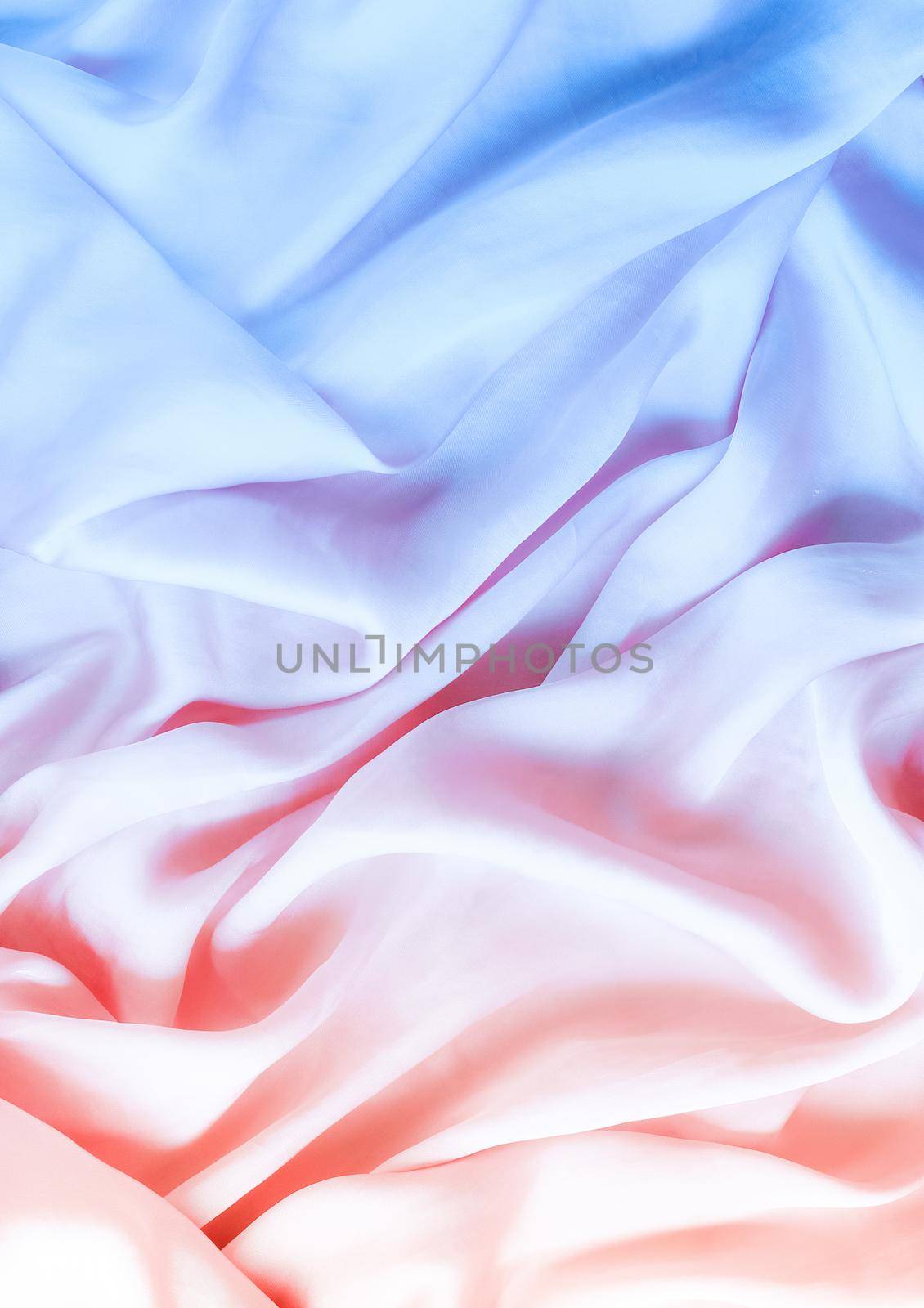 Neon soft silk waves, flatlay - elegant fabric textures, abstract backgrounds and modern pastel colours concept. Feel the sense of timeless luxury