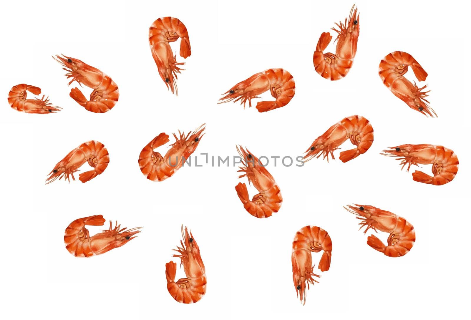 Tasty shrimp signage good for your multimedia content design vector or background wallpaper