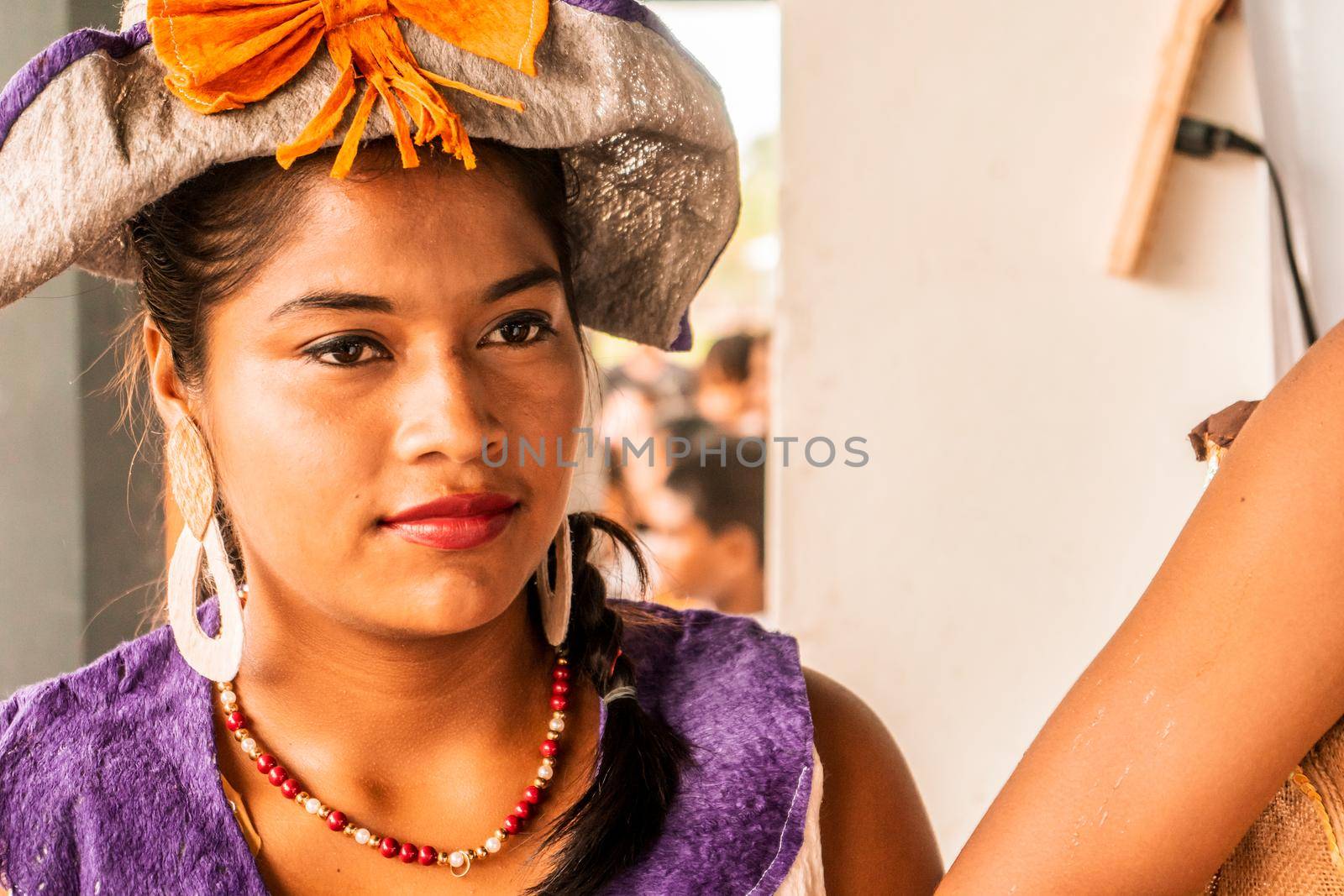 Indigenous woman with traditional clothing from the Miskito and Mayagna communities of Nicaragua by cfalvarez