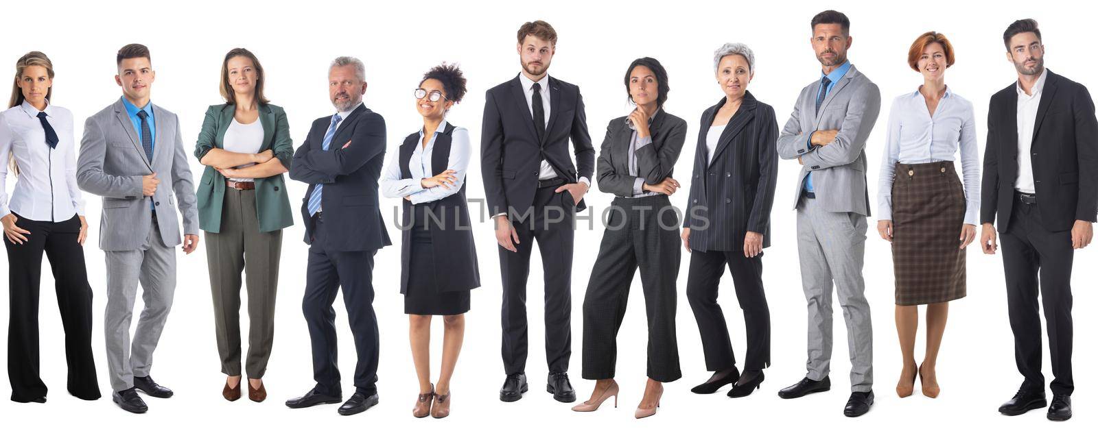 Many business people on white by ALotOfPeople