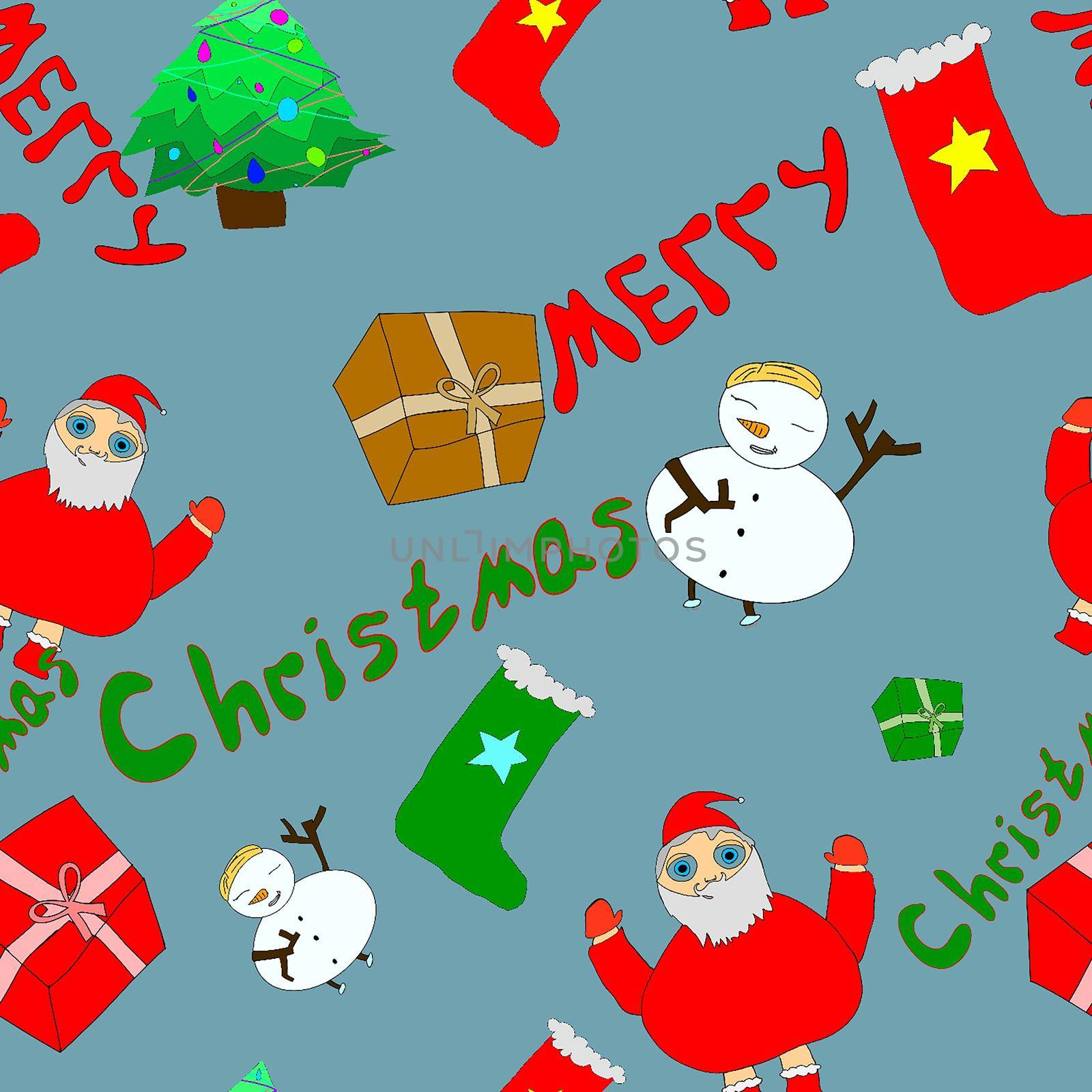 Christmas wrapping paper - seamless texture. High quality photo