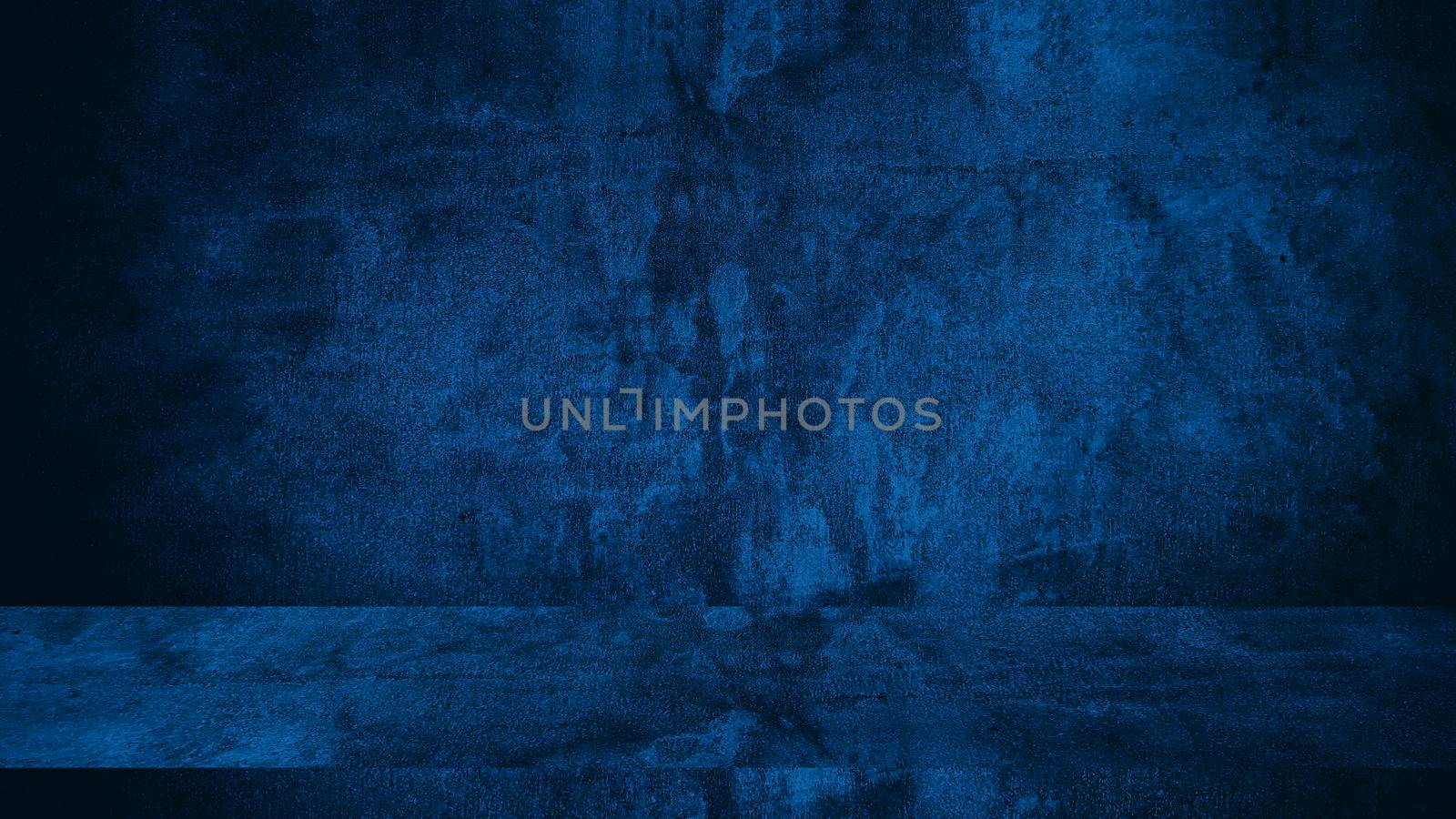 Blue designed grunge concrete texture. Vintage background with space for text or image.