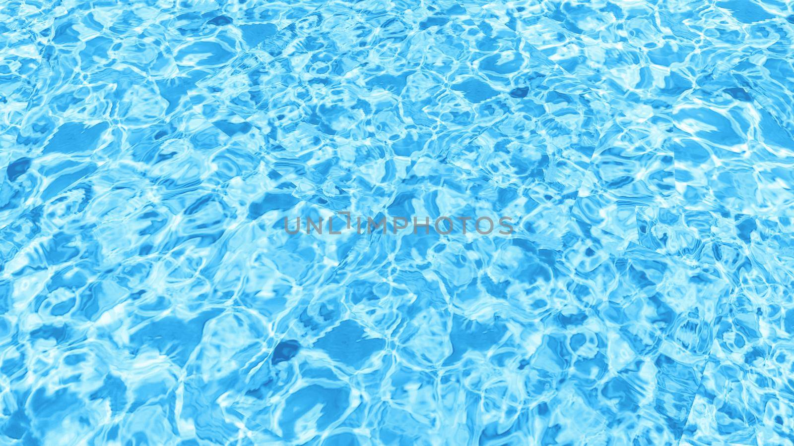 Closeup of desaturated transparent clear calm water surface texture with splashes and bubbles. Trendy abstract nature background.