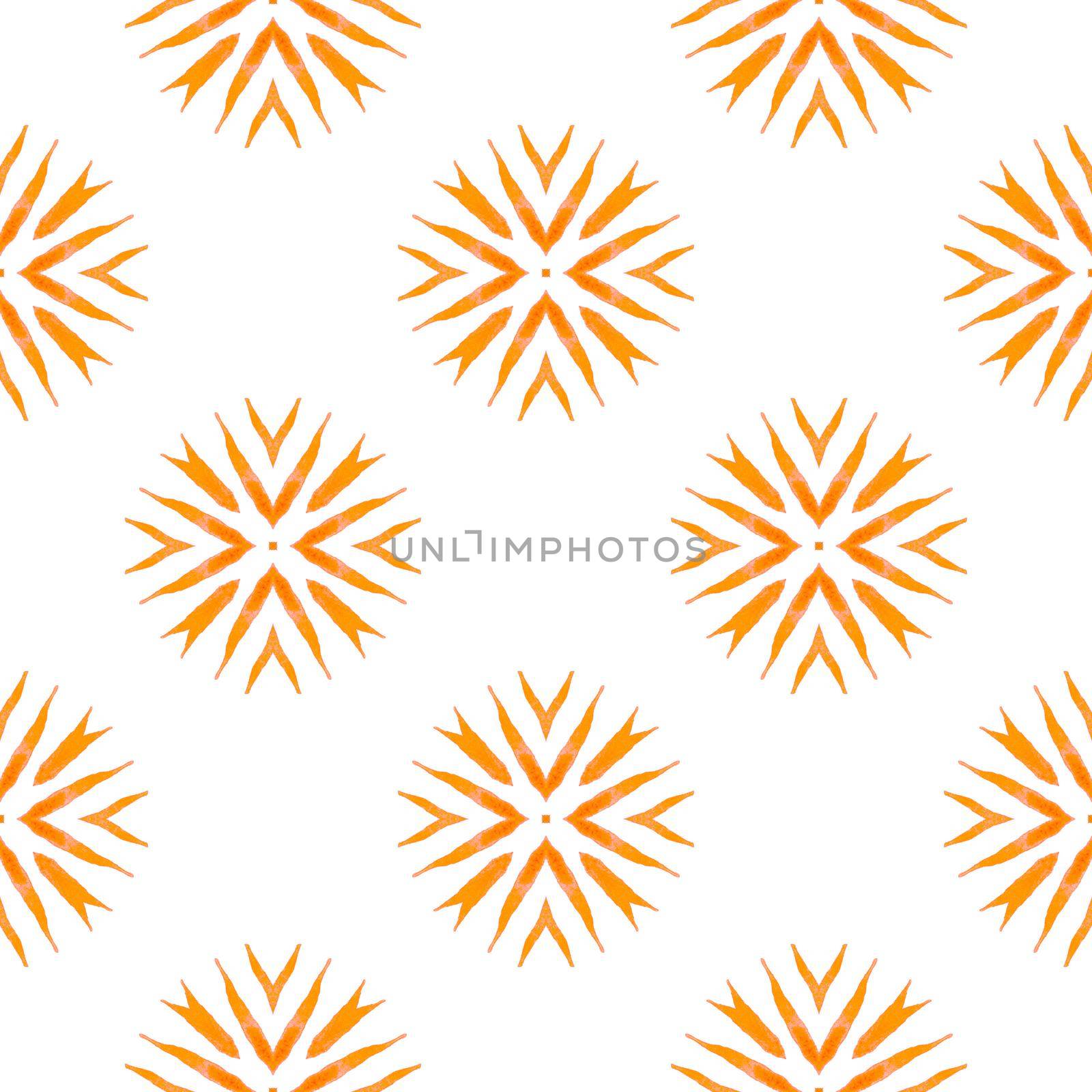 Ethnic hand painted pattern. Orange stunning by beginagain