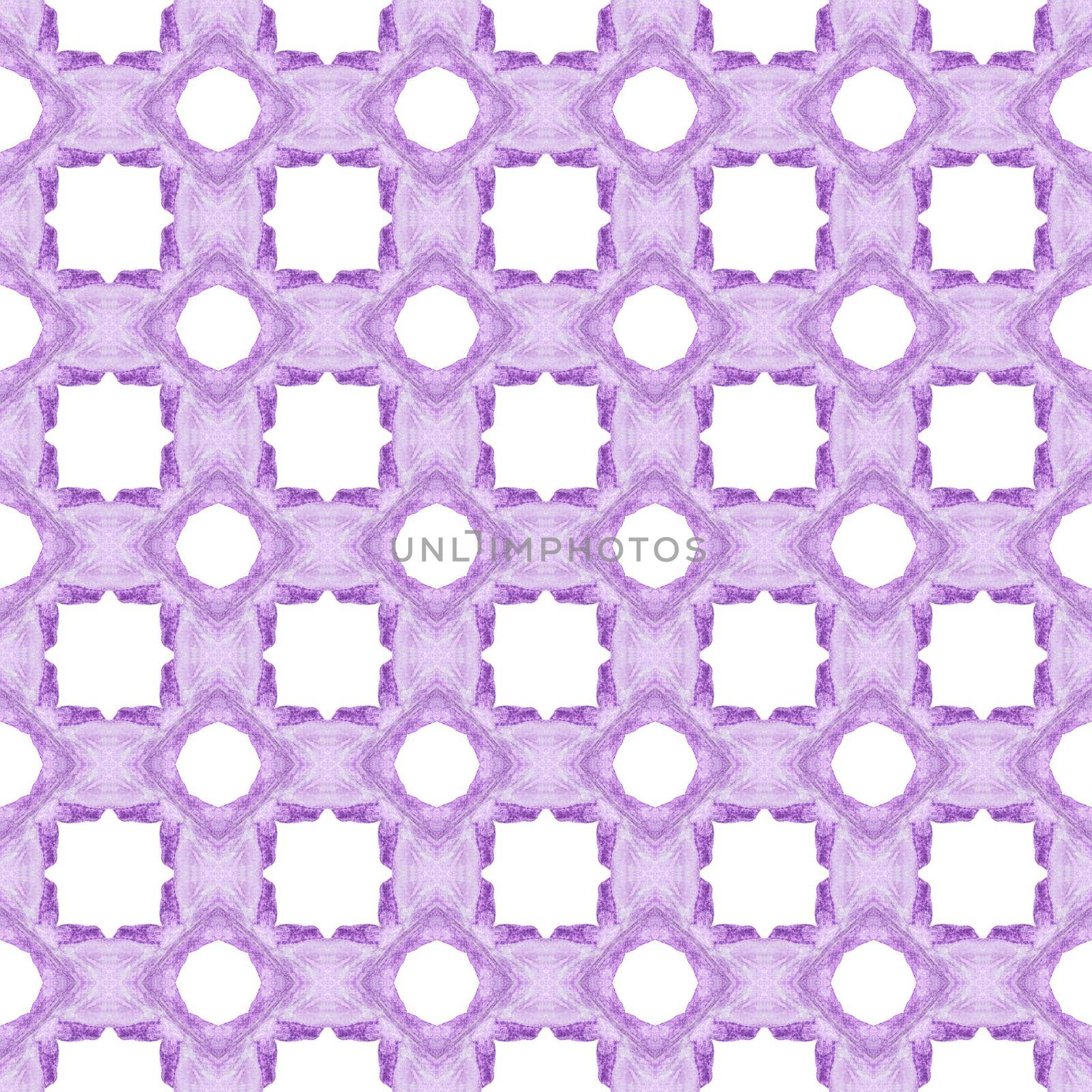 Trendy organic green border. Purple glamorous boho chic summer design. Organic tile. Textile ready cool print, swimwear fabric, wallpaper, wrapping.