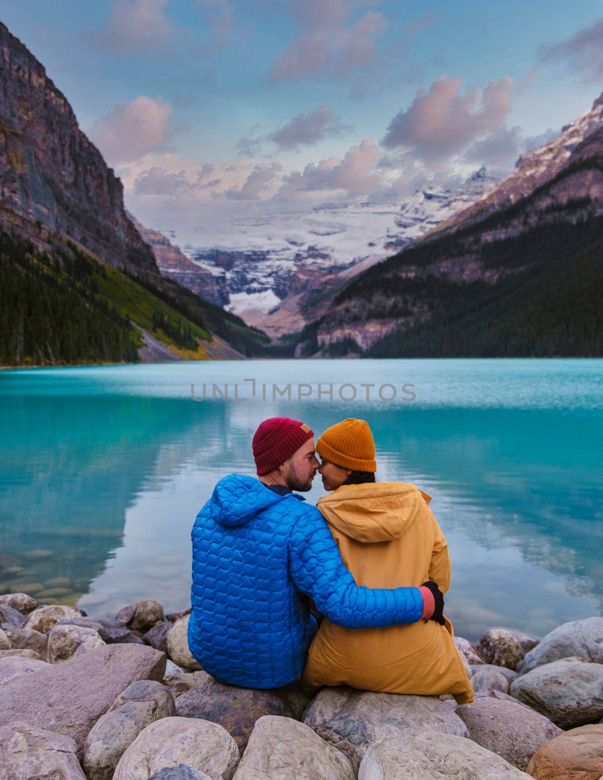 Lake Louise Canadian Rockies Banff national park, Beautiful autumn views of iconic Lake Louise by fokkebok