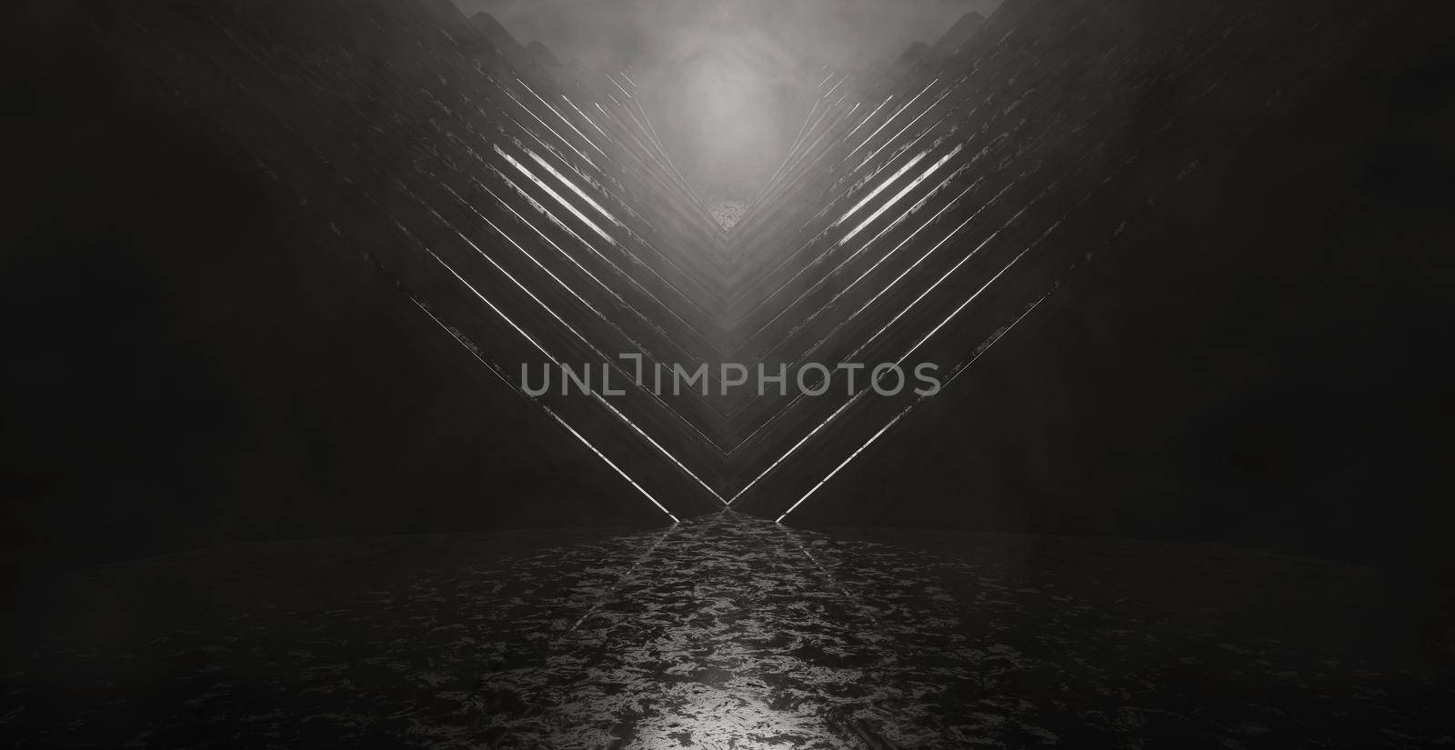 Luxurious And Elegant Futuristic Technology Dark Volumetrics Smoke Gray Colours Illustration Banner Background Wallpaper 3D Rendering