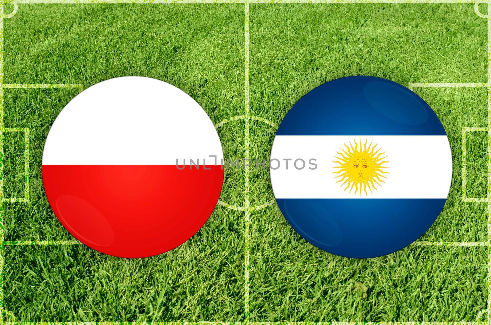 Illustration for Football match Poland vs Argentina