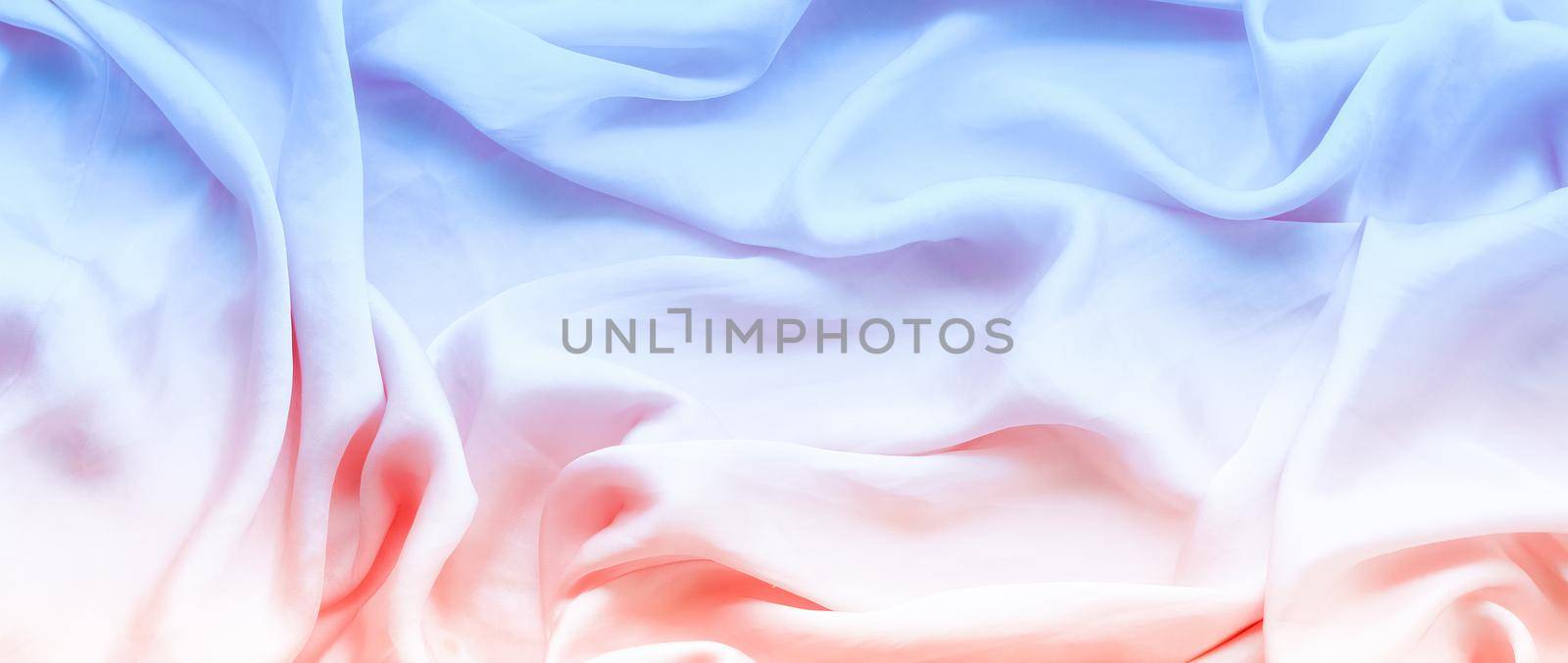 Neon soft silk waves, flatlay - elegant fabric textures, abstract backgrounds and modern pastel colours concept. Feel the sense of timeless luxury