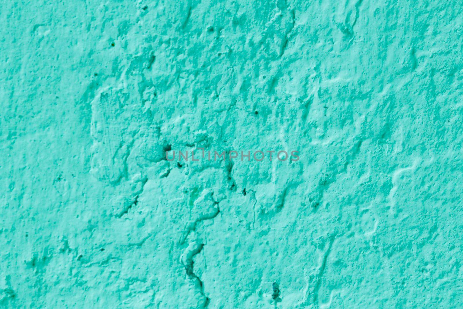 Old wall with cracked green plaster. by gelog67