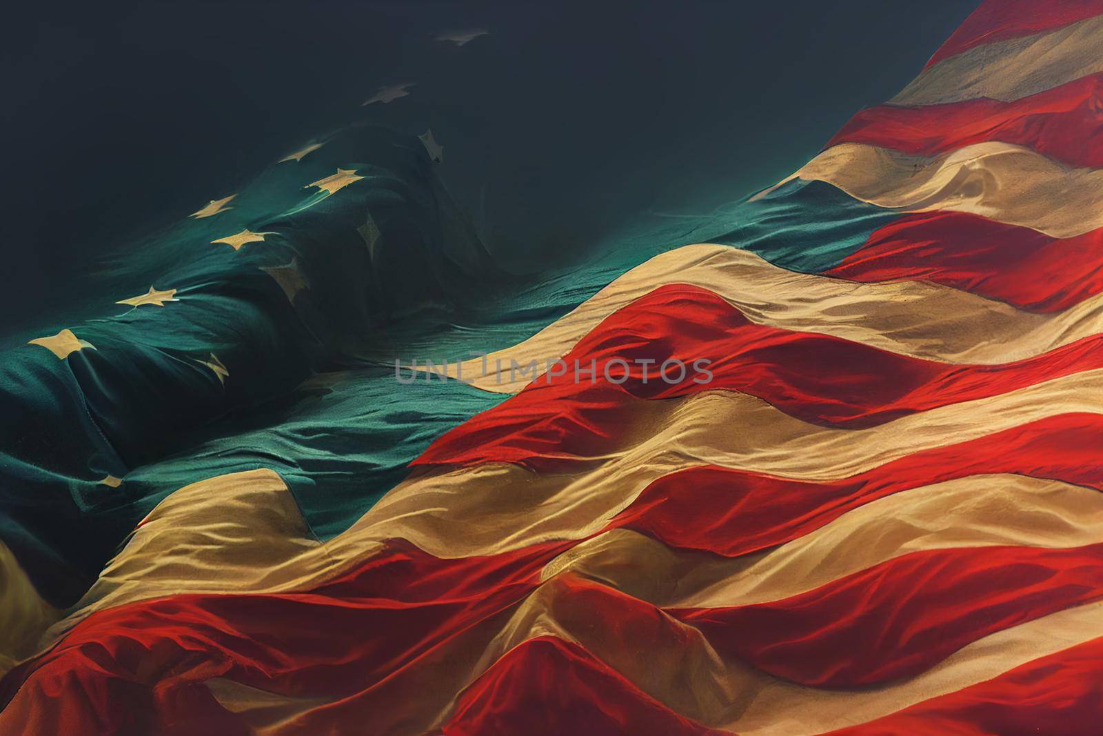 Happy Independence Day in USA Background Template 3D Illustration . High quality photo