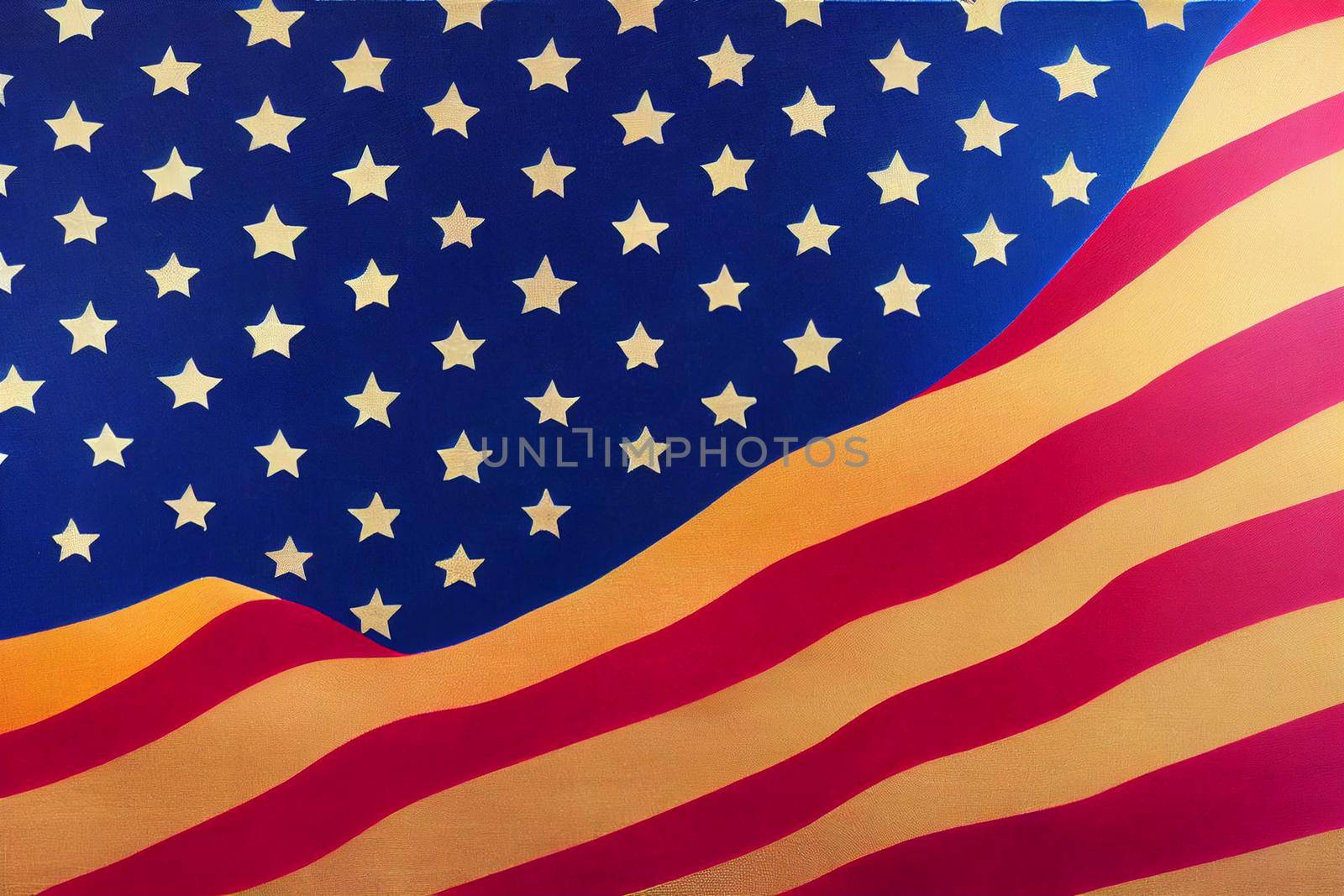 Happy Independence Day in USA Background Template 3D Illustration . High quality photo