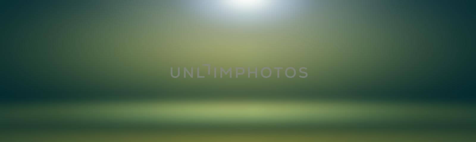 Luxury plain Green gradient abstract studio background empty room with space for your text and picture by Benzoix