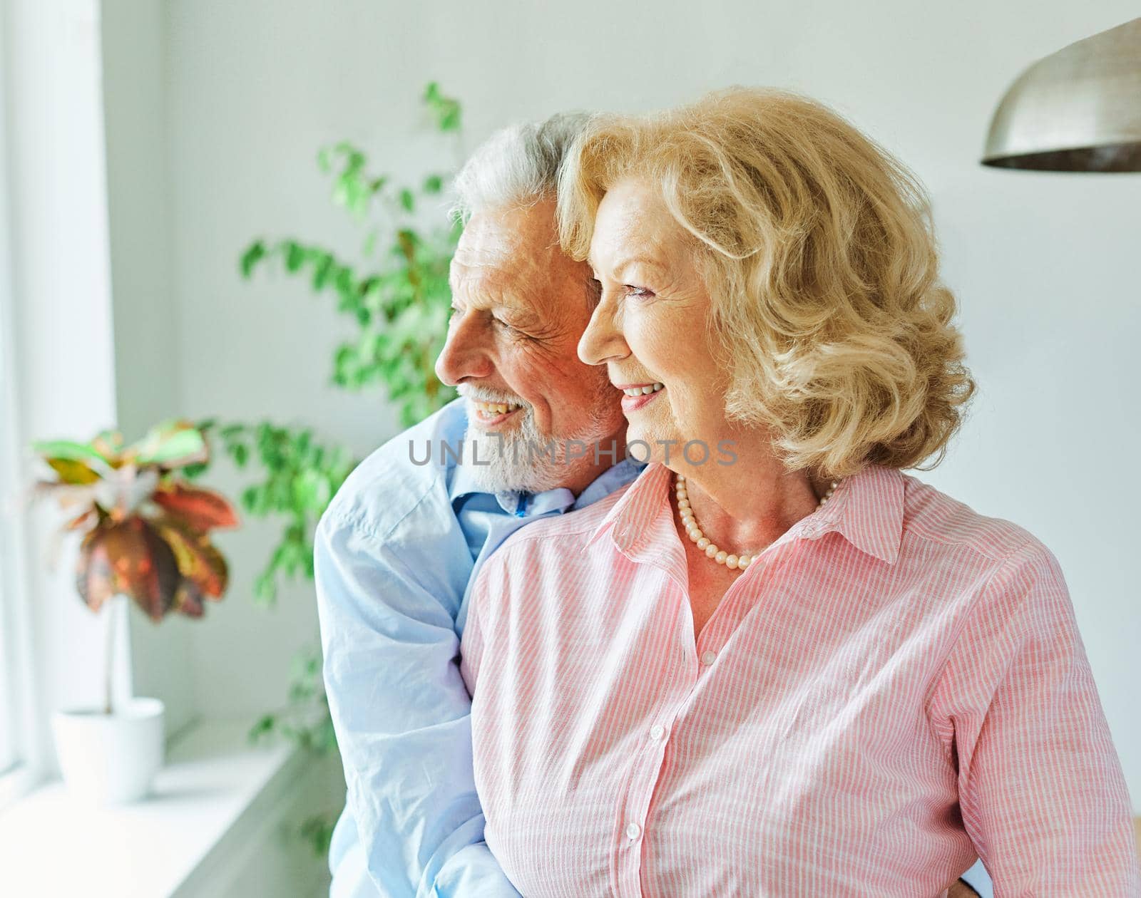 senior portrait woman man couple happy retirement smiling love elderly lifestyle old together by Picsfive