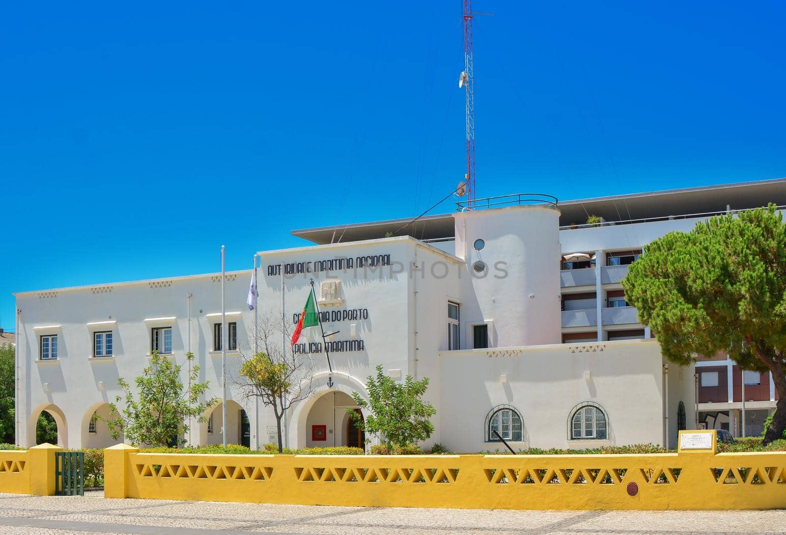 PORTIMAO, PORTUGAL - AUGUST 02, 2017 Marine Police Building region Algarve
