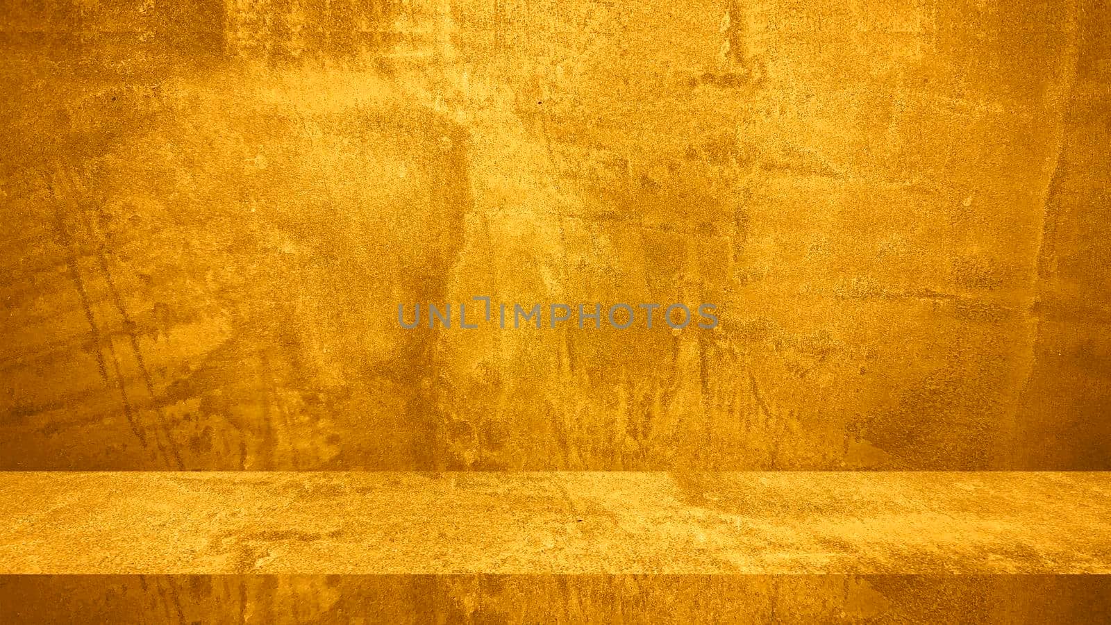 Texture of golden decorative plaster or concrete. Abstract grunge background for design by Benzoix