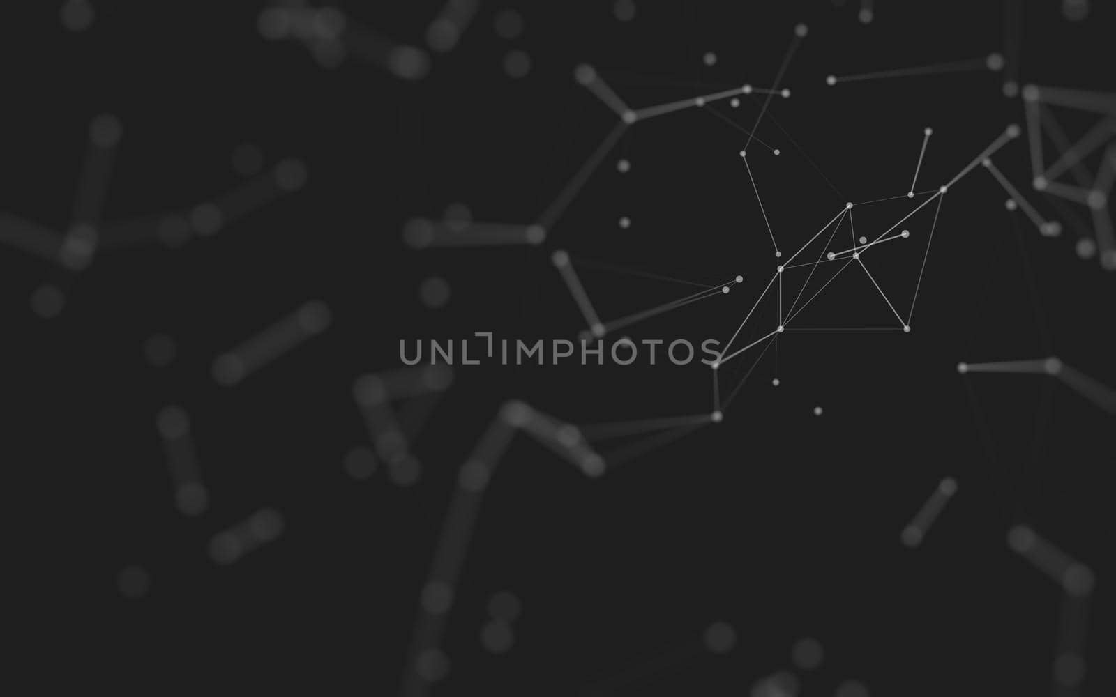 3d Abstract background. Molecules technology with polygonal shapes, connecting dots and lines. Connection structure. Big data visualization. 3d background. 