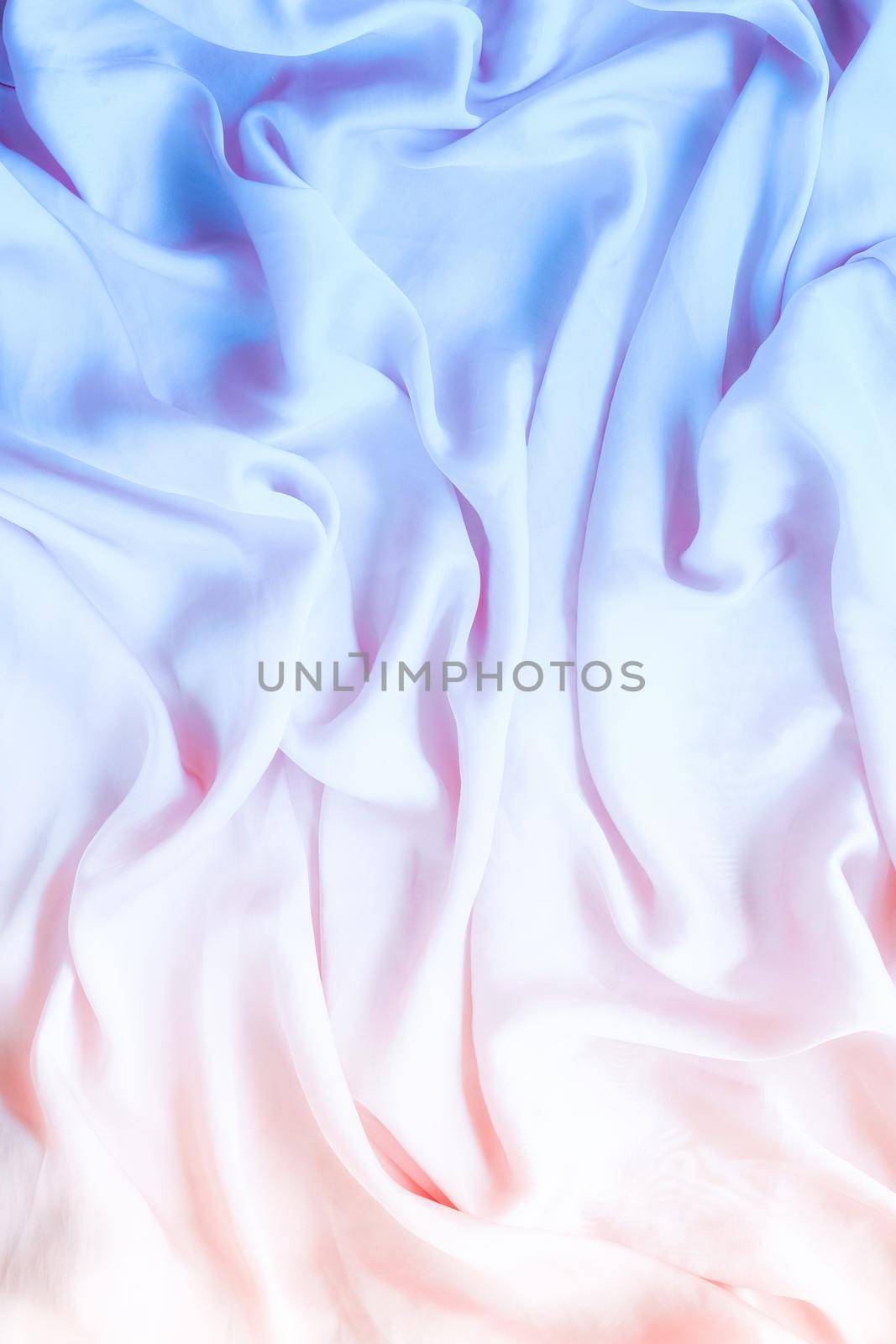 Neon soft silk waves, flatlay - elegant fabric textures, abstract backgrounds and modern pastel colours concept. Feel the sense of timeless luxury