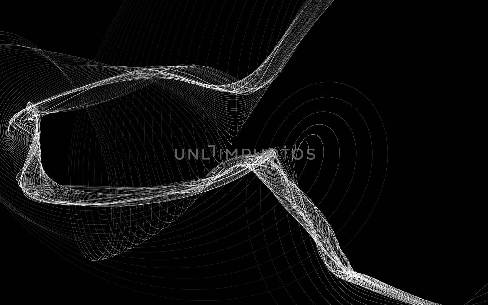 Dark abstract background with a glowing abstract waves by teerawit