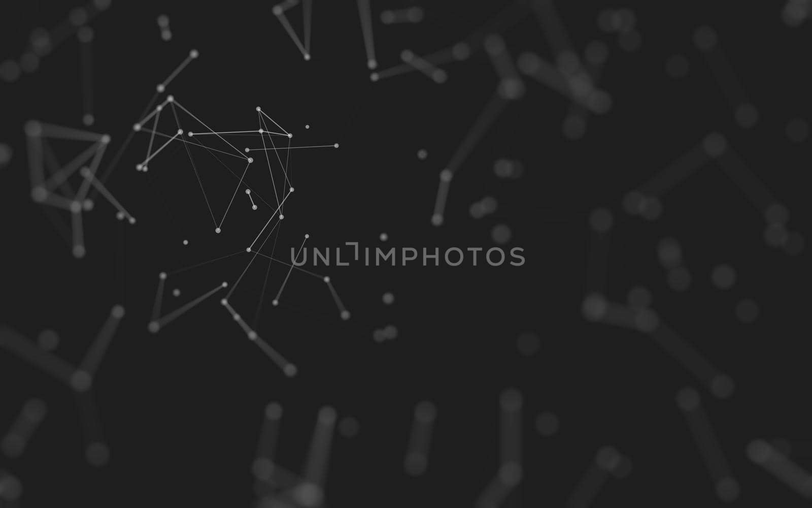 3d Abstract background. Molecules technology with polygonal shapes, connecting dots and lines. Connection structure. Big data visualization. 3d background. 