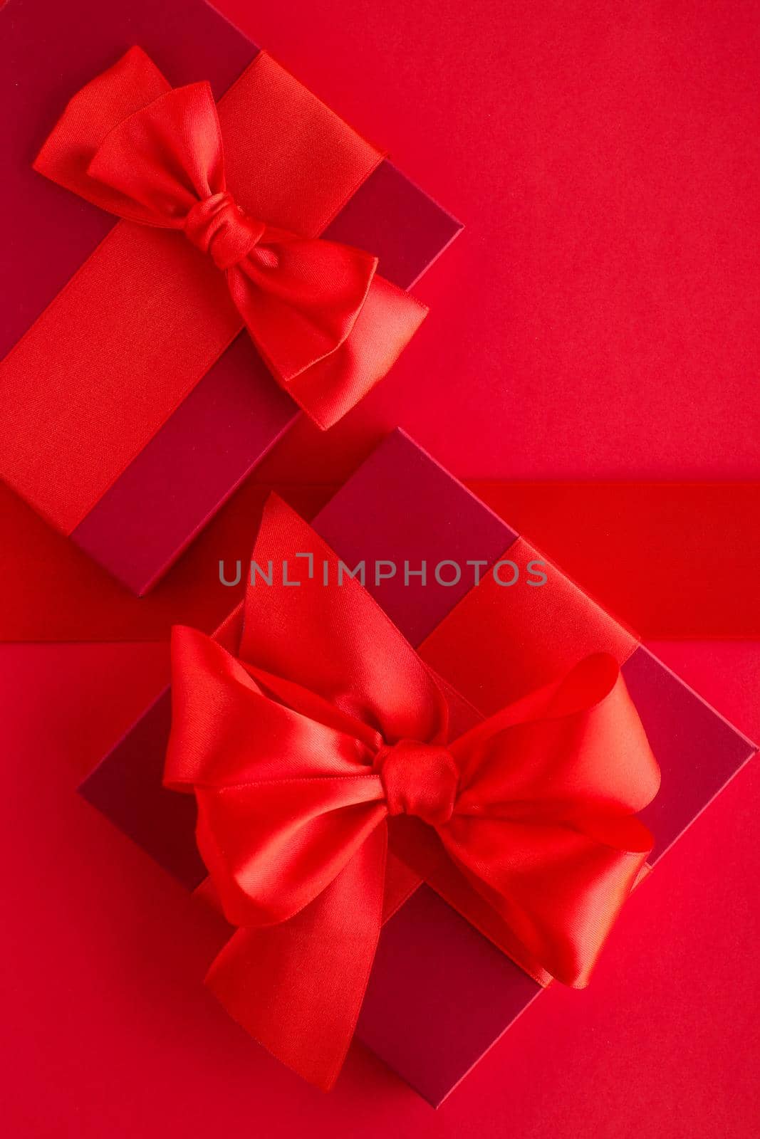 Romantic celebration, lifestyle and birthday present concept - Luxury holiday gifts on red